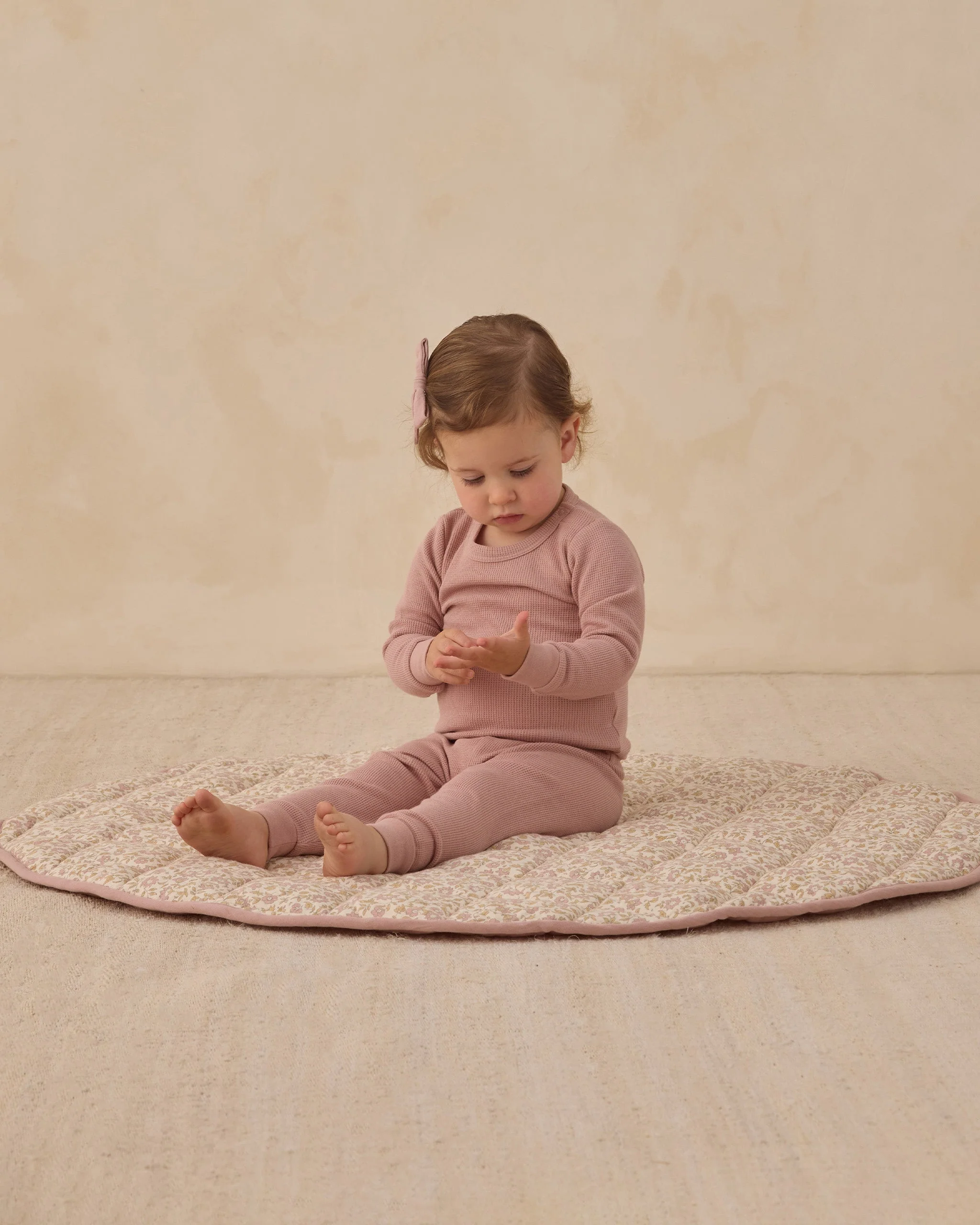 Waffle Top Pant Set Mauve - Image 2