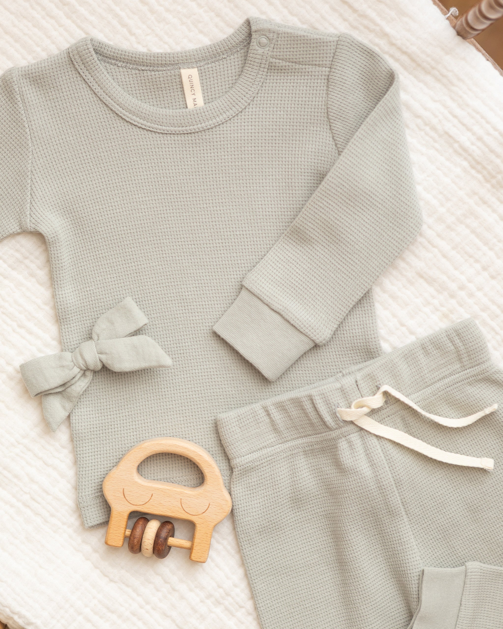 Waffle Top Pant Set Sage - Image 6
