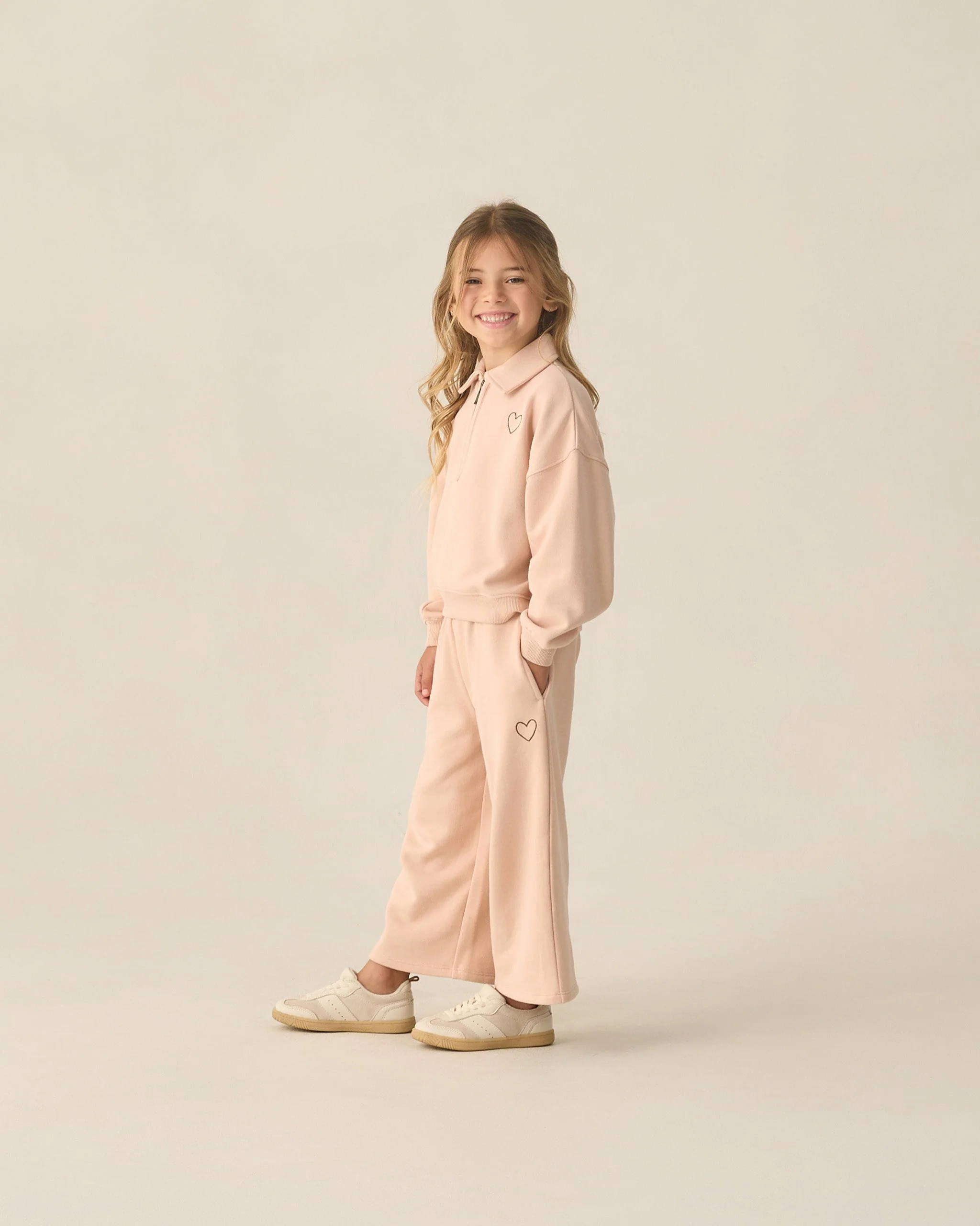 Wide Leg Sweatpant Blush - Image 4