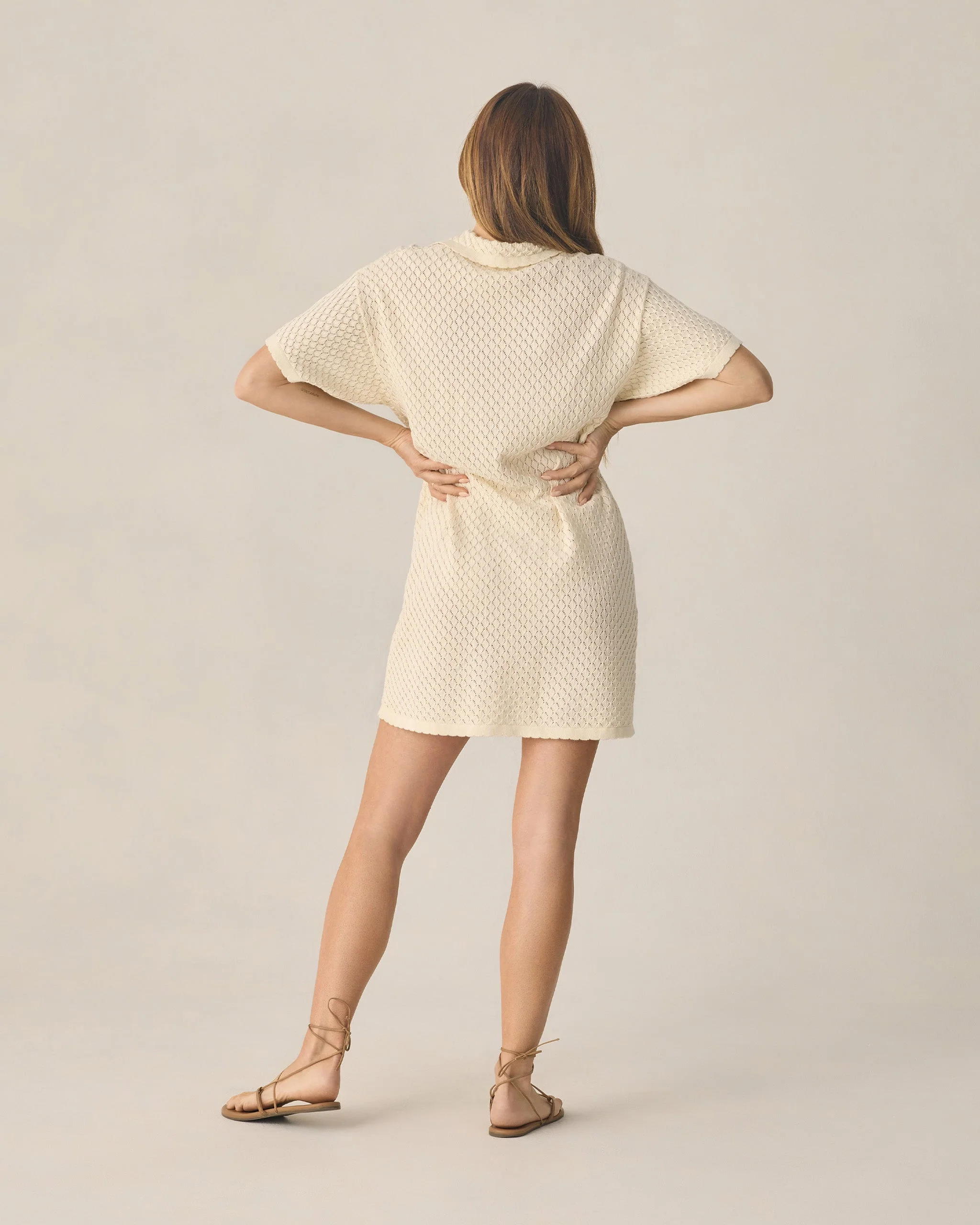 Women's Crochet Cover Up Natural - Image 2