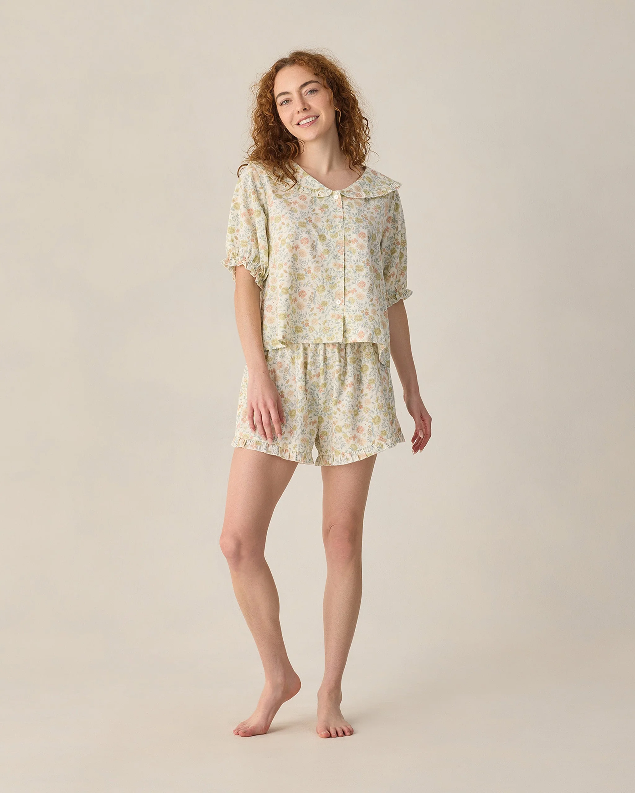 Women's Delilah Pajama Set Citron Bloom - Image 3