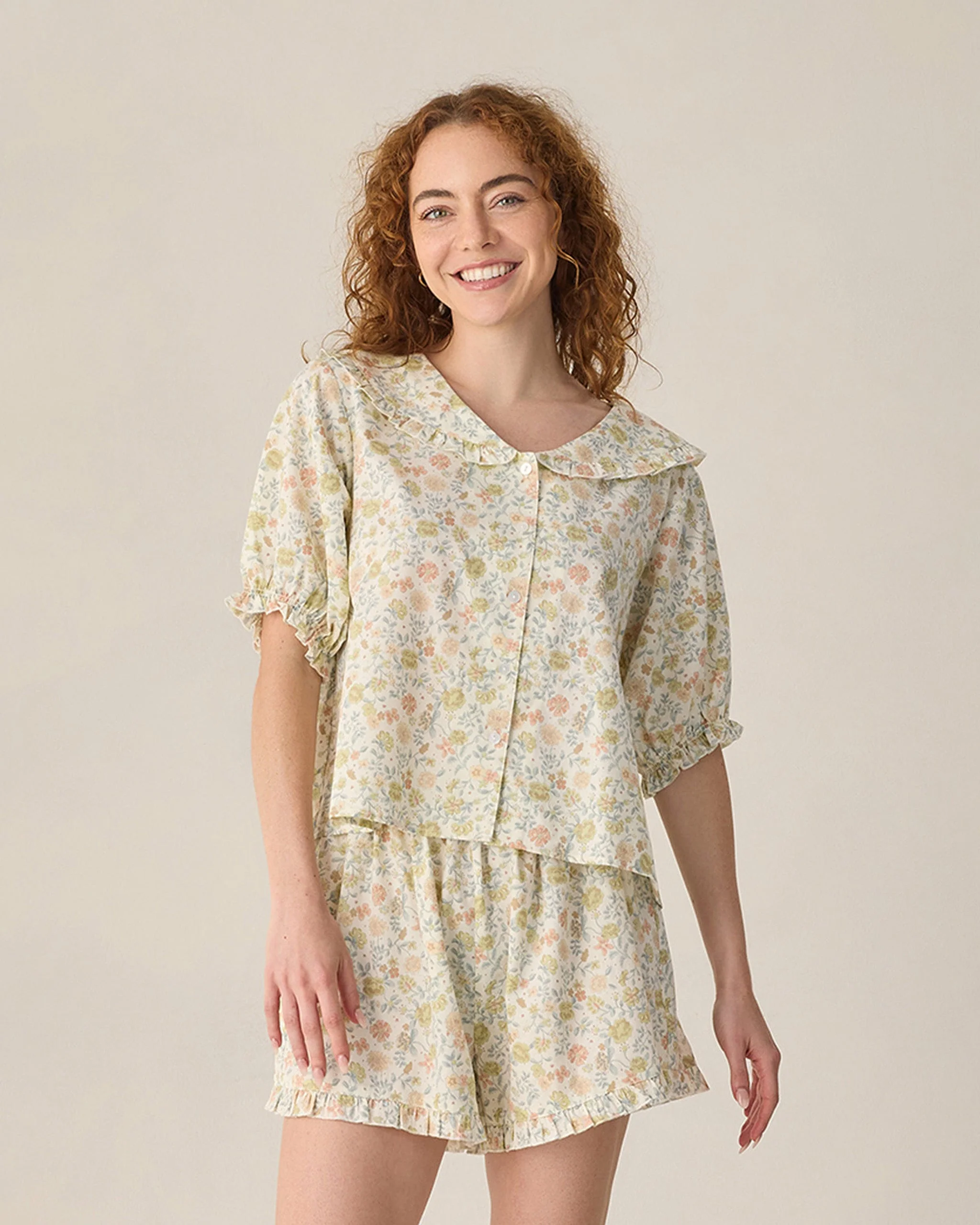 Women's Delilah Pajama Set Citron Bloom - Image 4