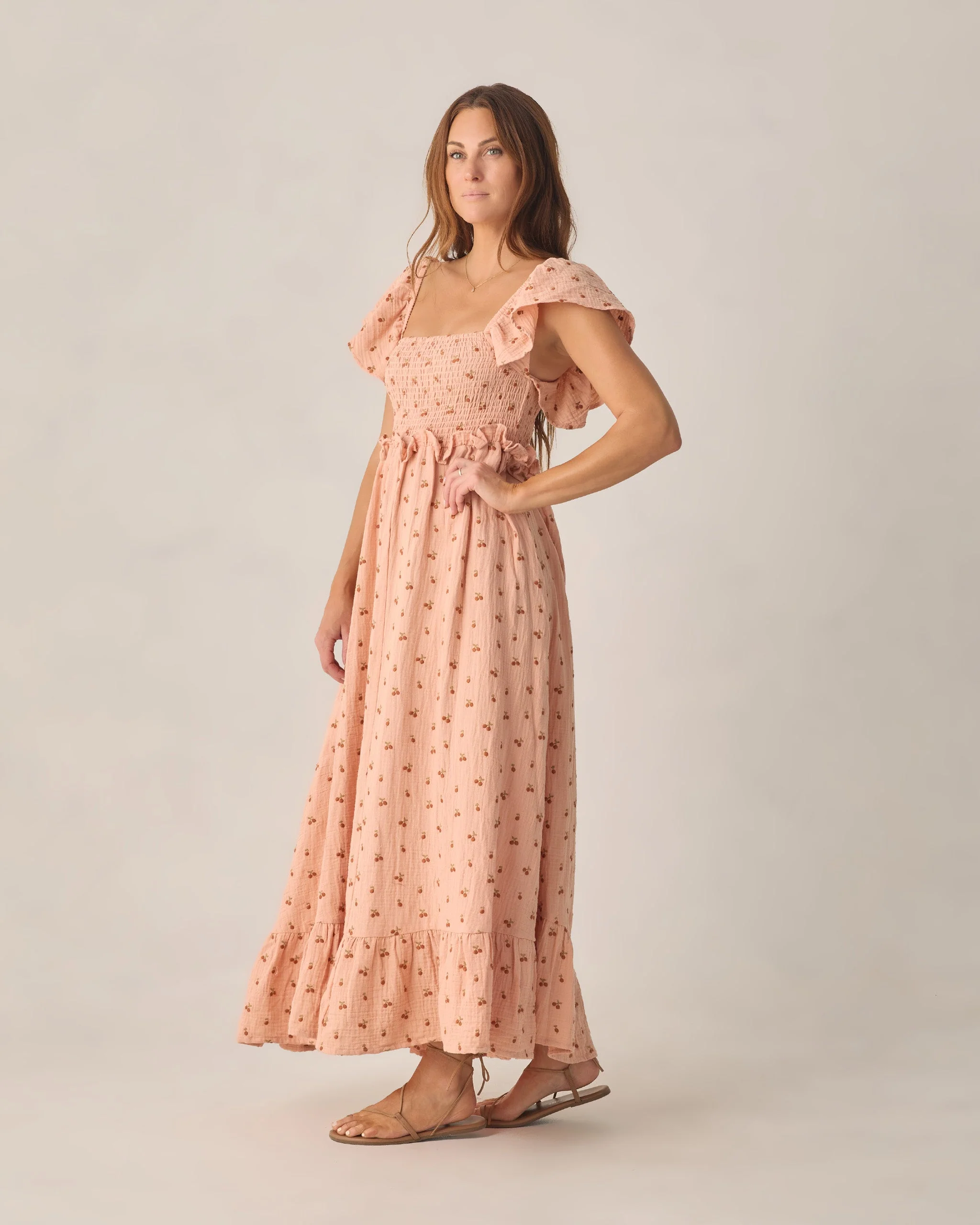Women's Francesca Dress Cherry Embroidery - Image 4