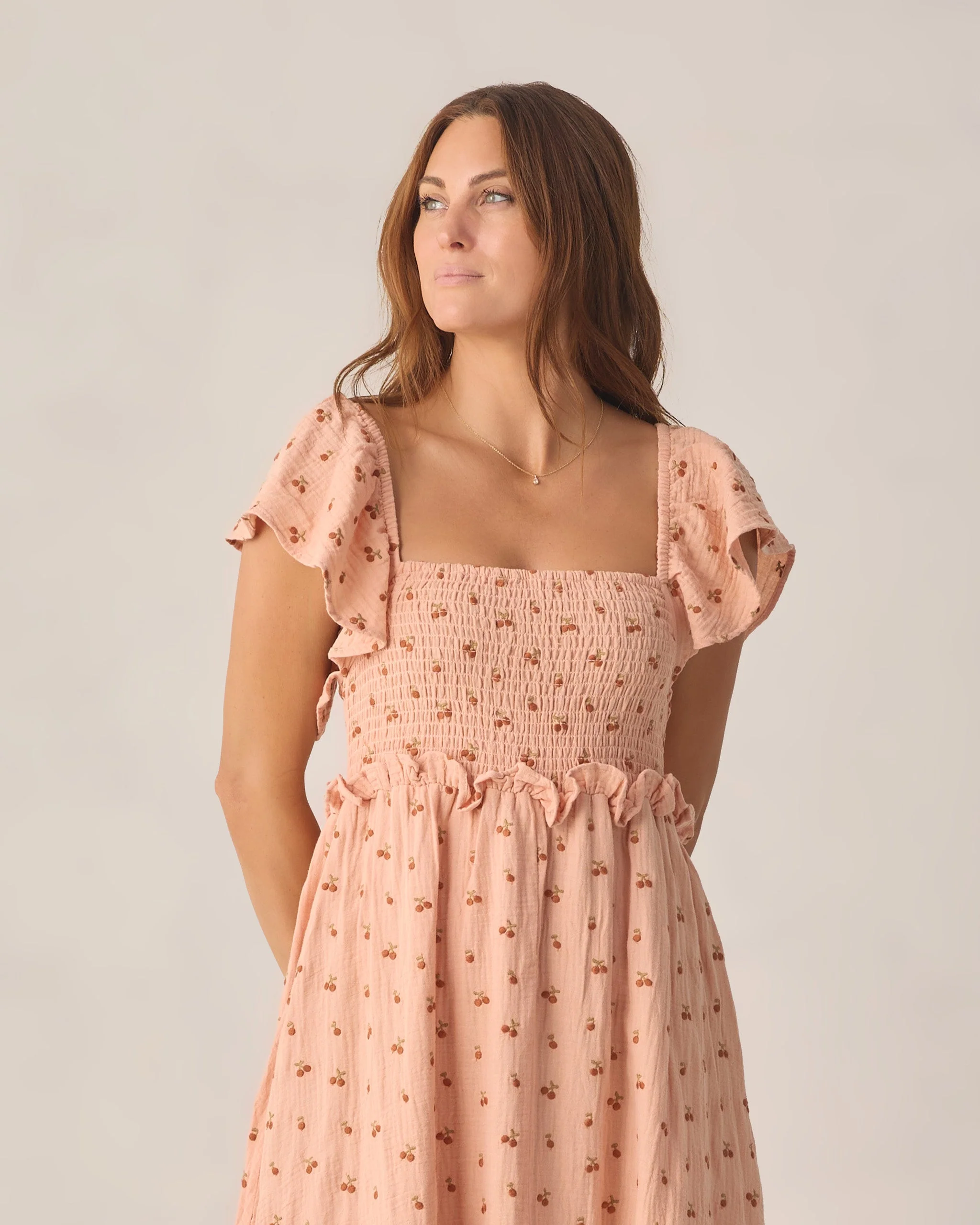 Women's Francesca Dress Cherry Embroidery - Image 5