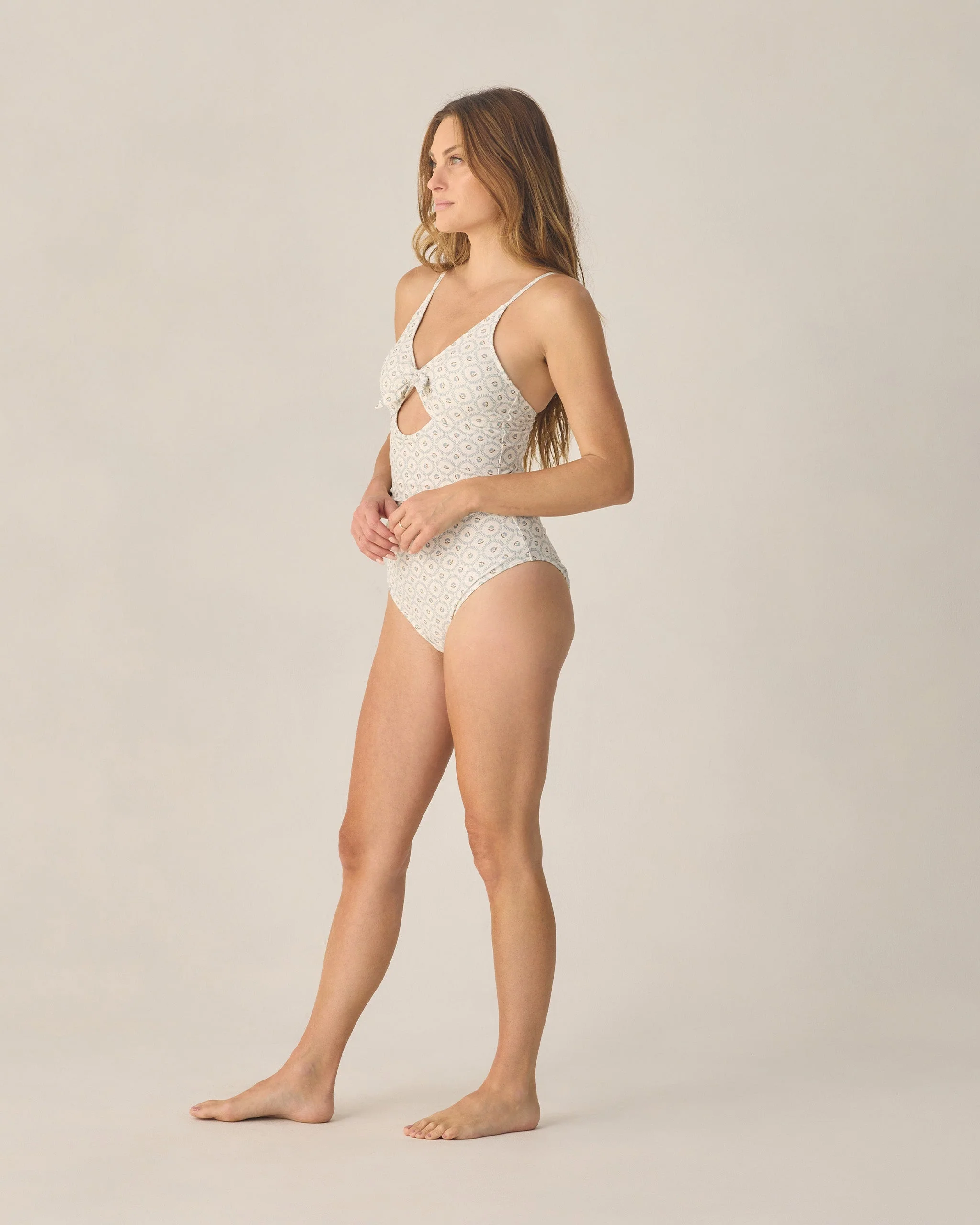 Women's Keyhole One-Piece Green Fleur - Image 3