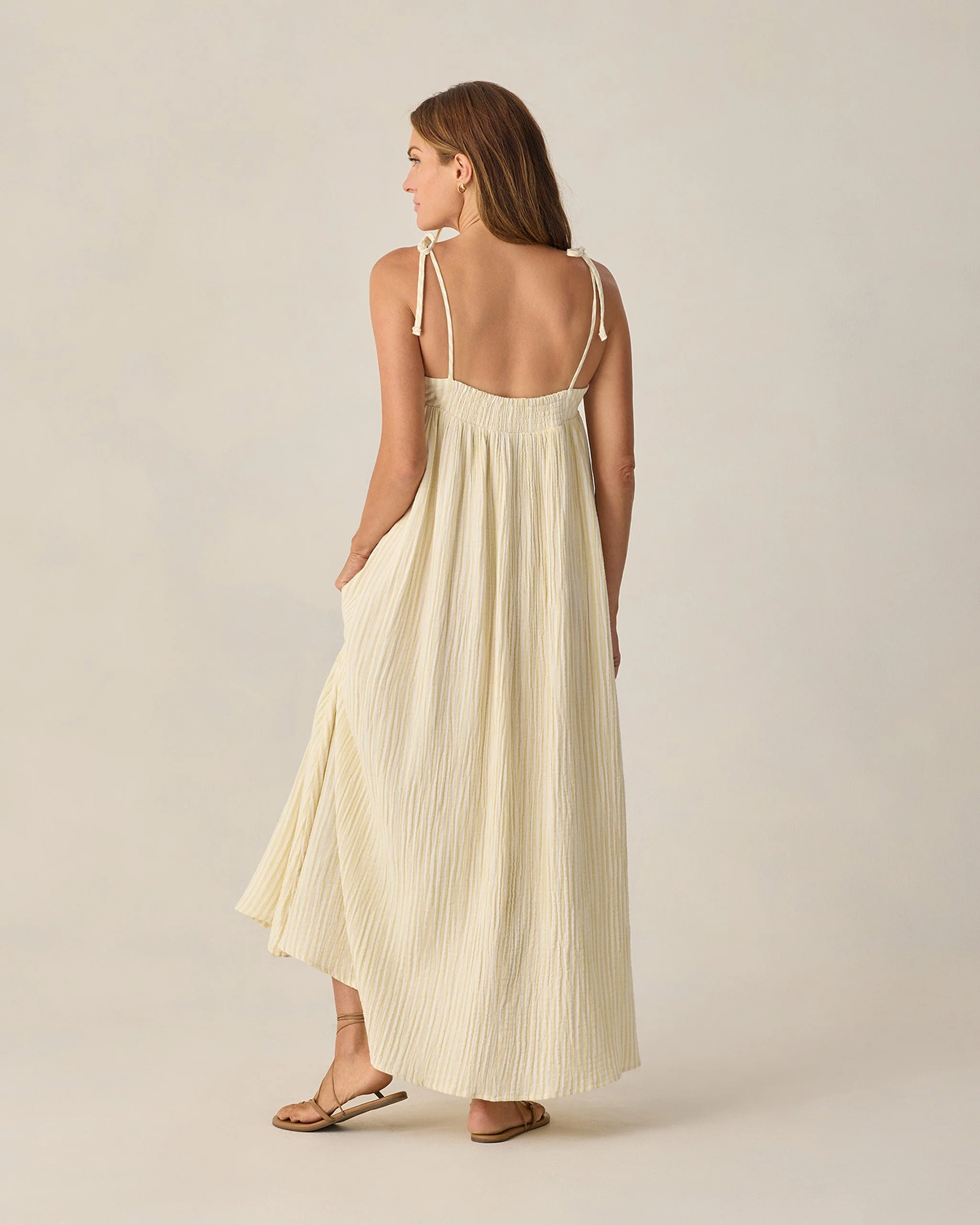Women's Malea Dress Citron Stripe - Image 2