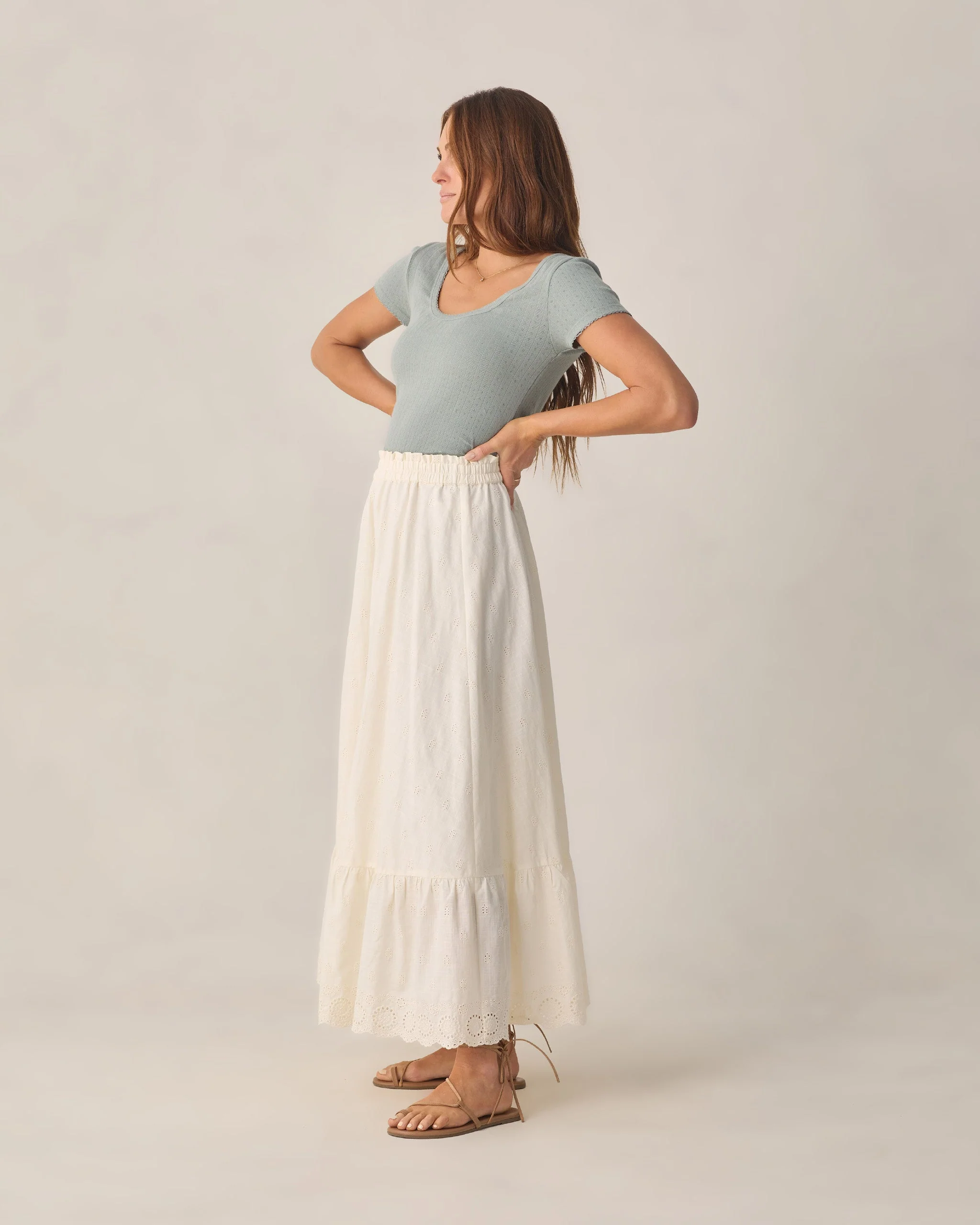 Women's Rose Maxi Skirt Ivory - Image 3