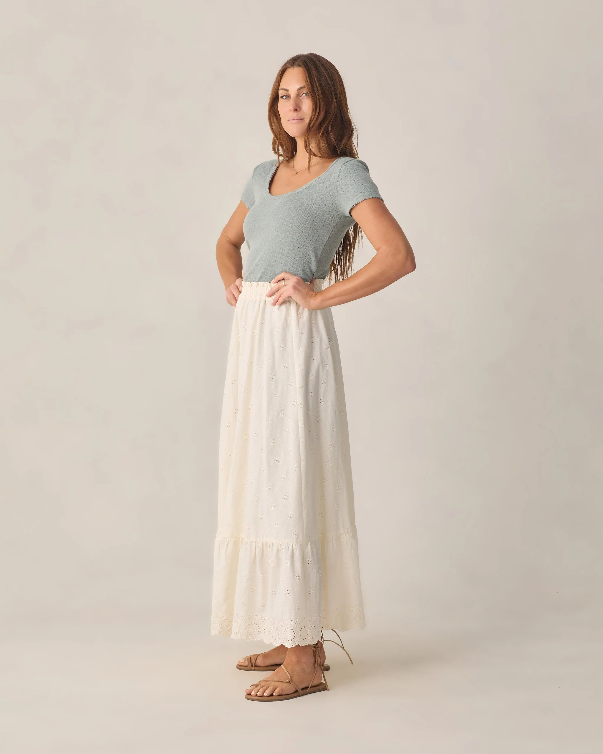 Women's Rose Maxi Skirt Ivory - Image 5