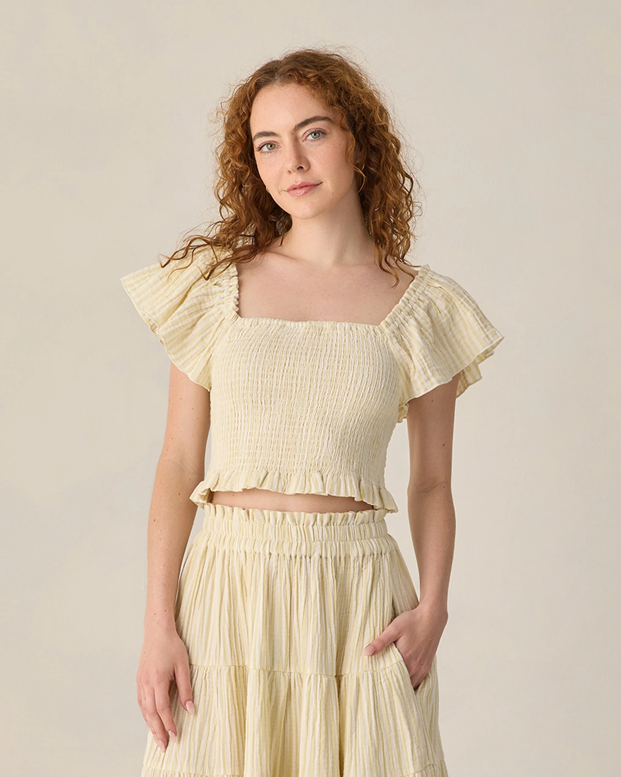 Women's Zayla Top Citron Stripe - Image 4