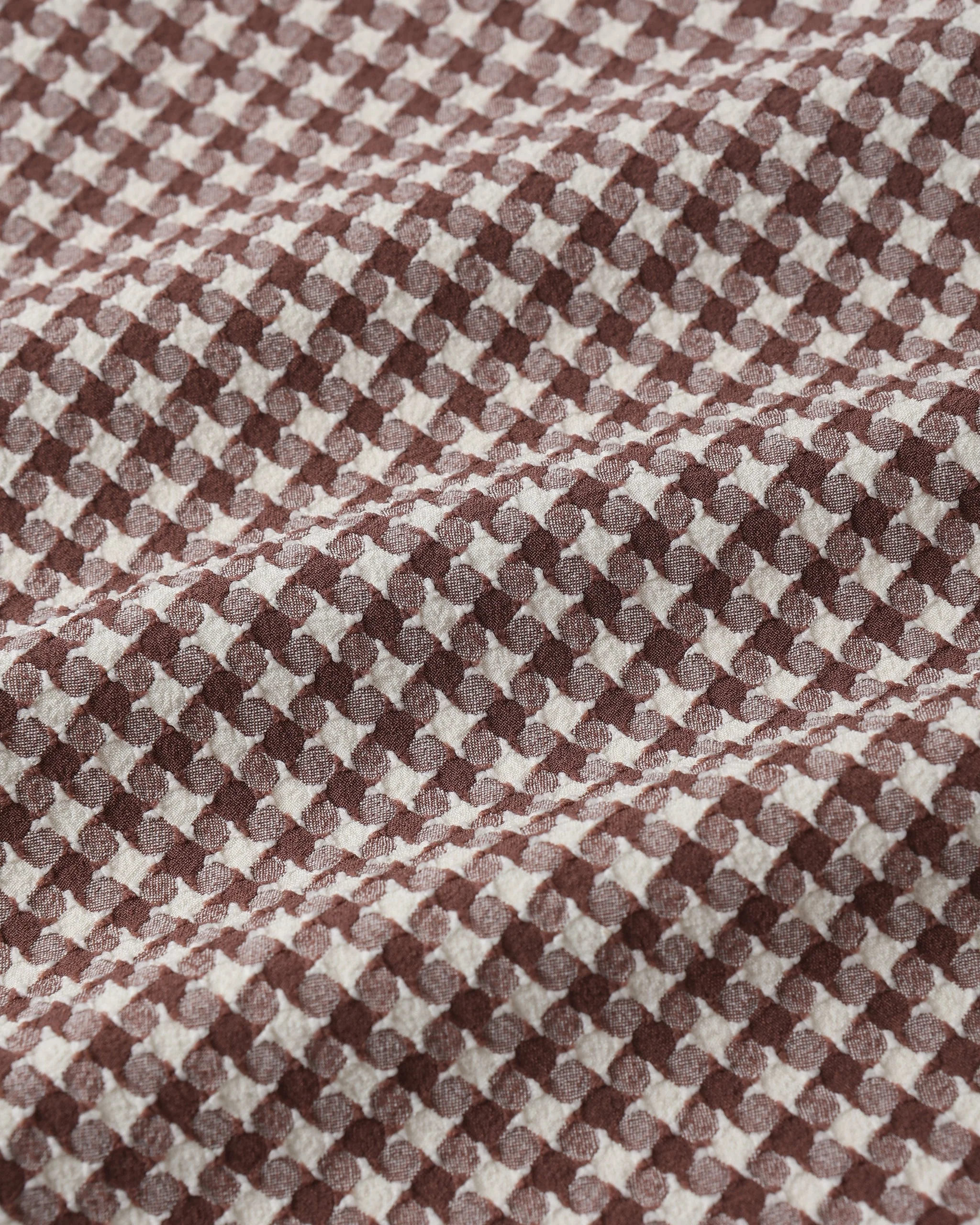 Women's Banded High Cut Bikini Bottom Chocolate Houndstooth - Image 4