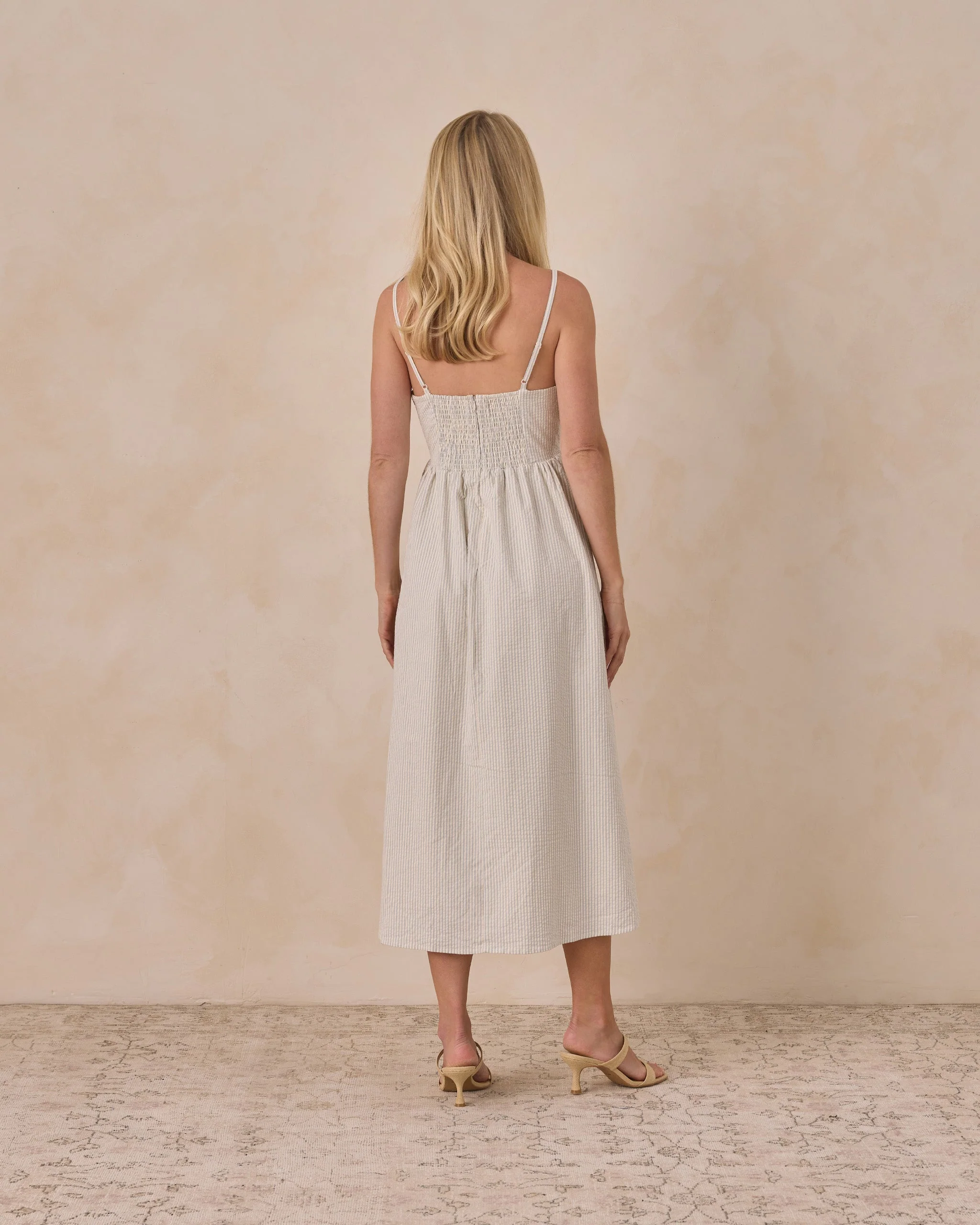 Women's Beatrice Midi Dress Sky Stripe - Image 2