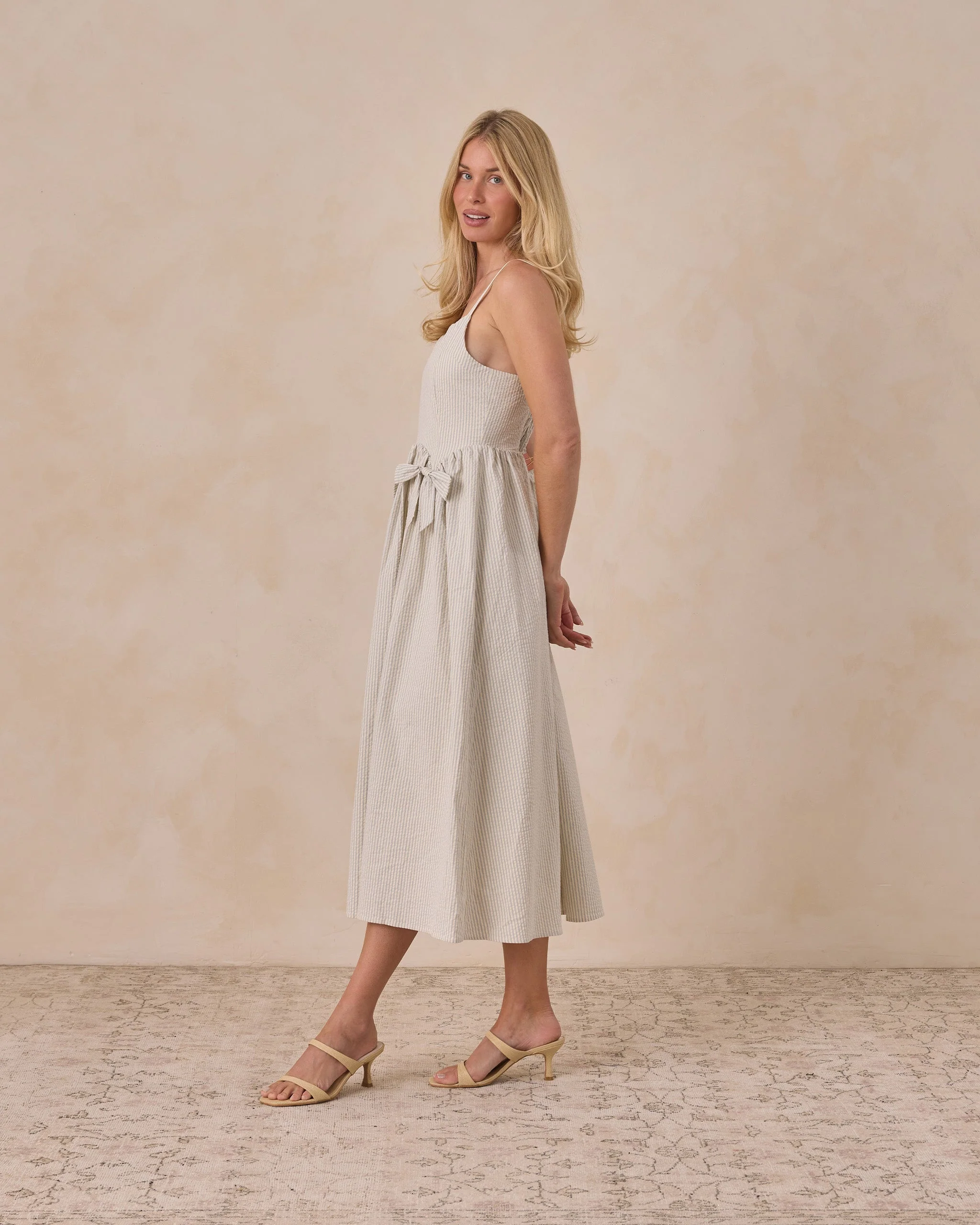 Women's Beatrice Midi Dress Sky Stripe - Image 3
