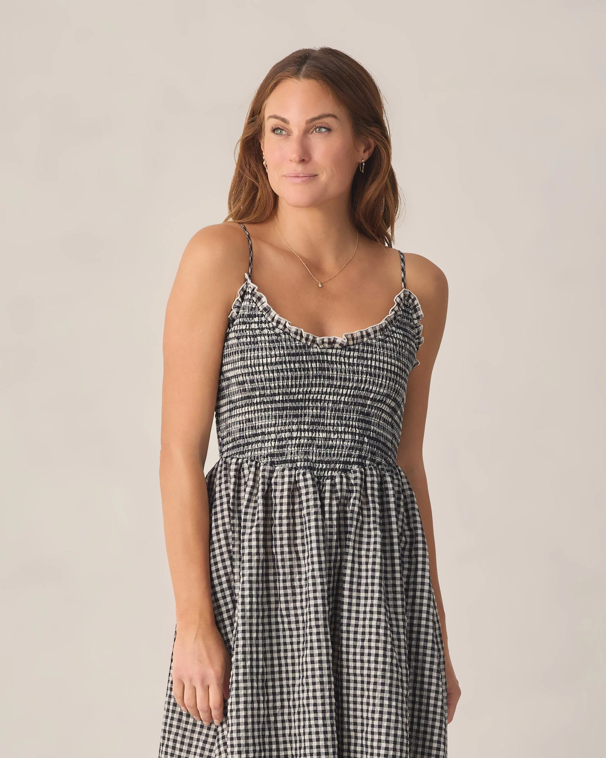 Women's Chrissy Dress Black Check - Image 4