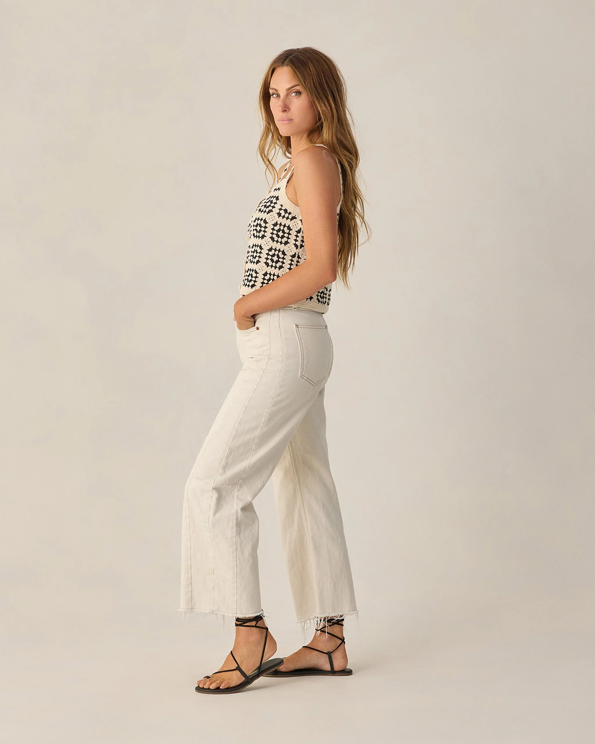 Women's Crochet Tank Abstract - Image 3
