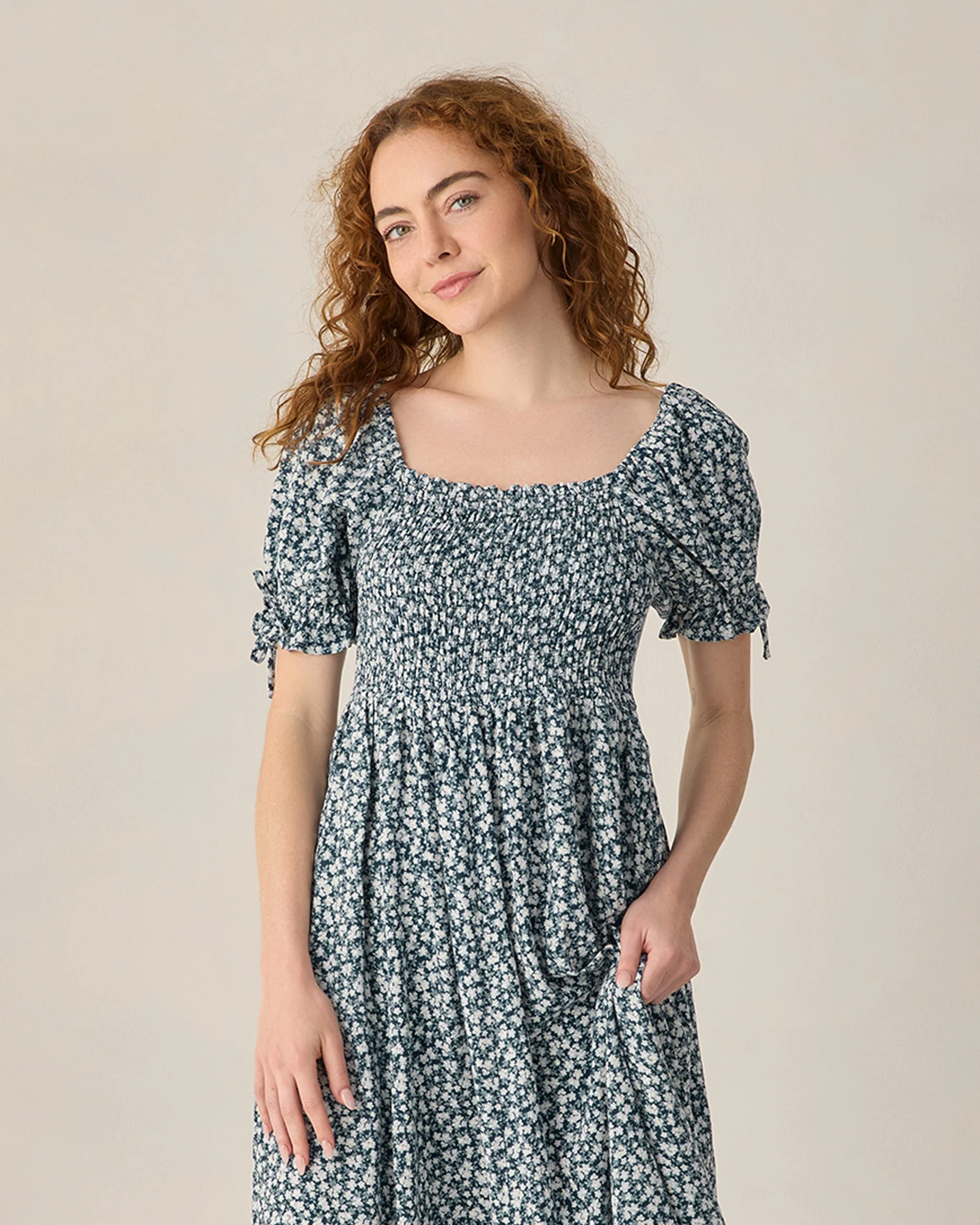 Women's Dallas Dress Navy Floral - Image 4