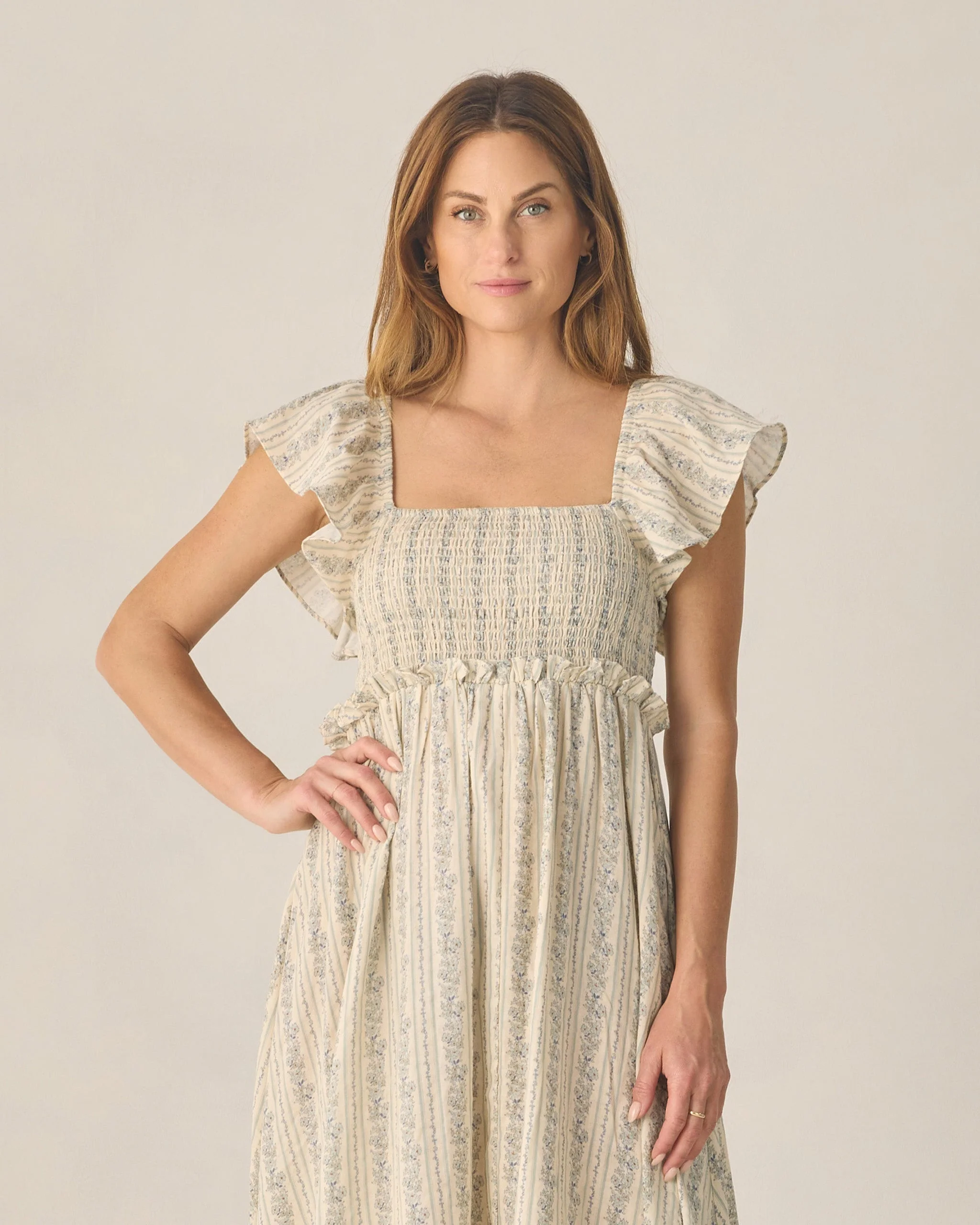 Women's Francesca Dress Blue Floral - Image 4