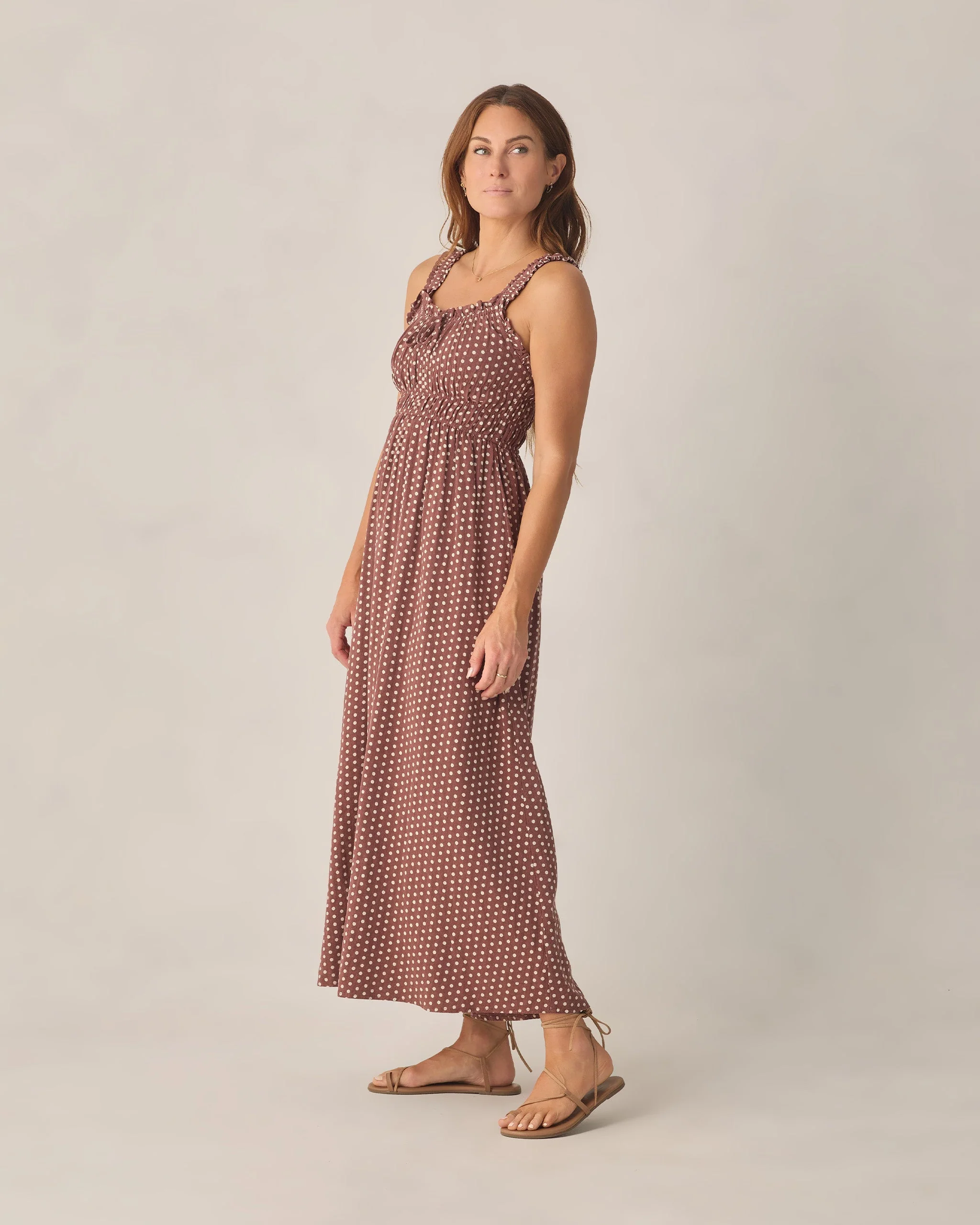 Women's Jane Dress Chocolate Polka Dot - Image 3