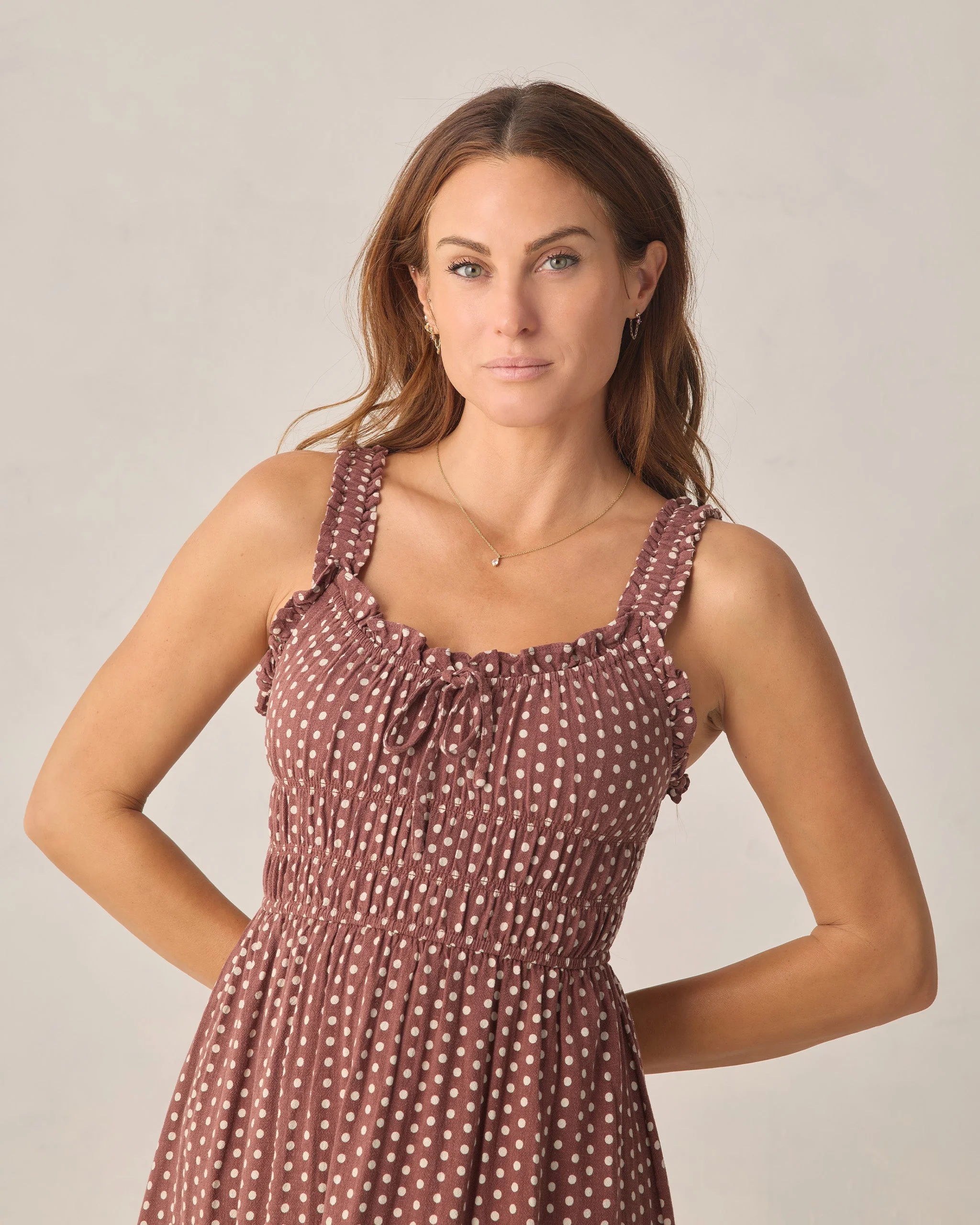 Women's Jane Dress Chocolate Polka Dot - Image 4