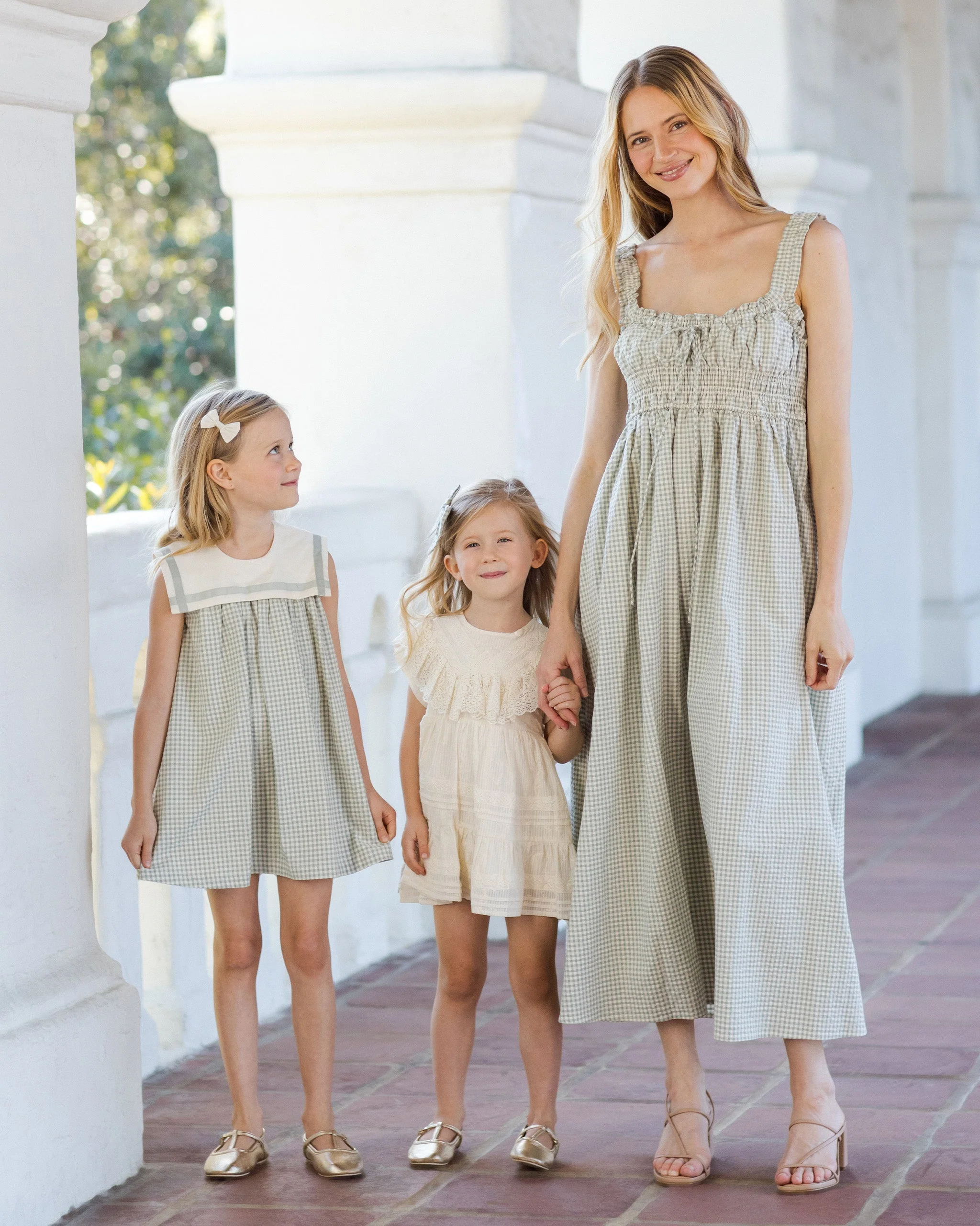 Women's Jane Dress Eucalyptus Check - Image 5