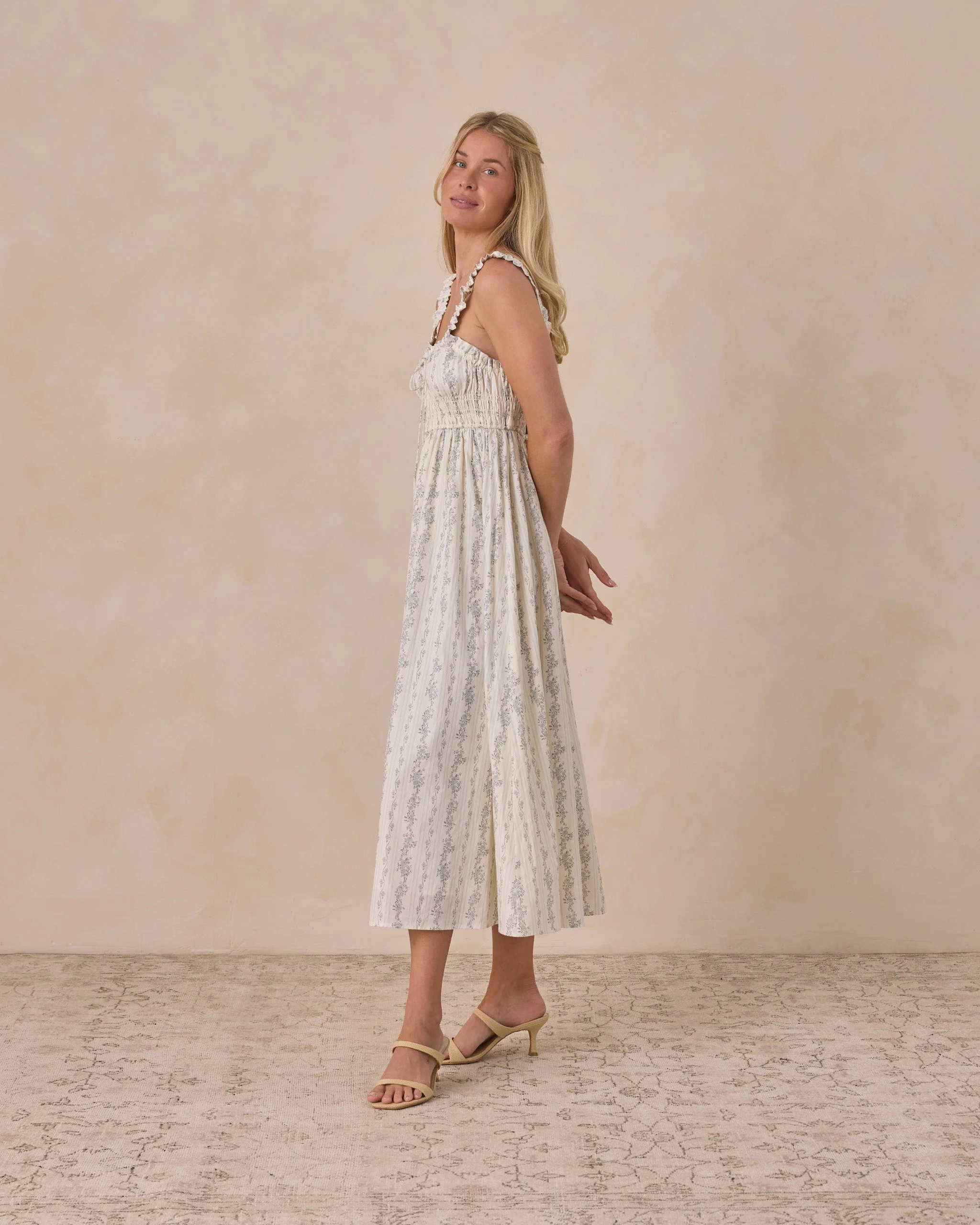 Women's Jane Dress French Floral Stripe - Image 3