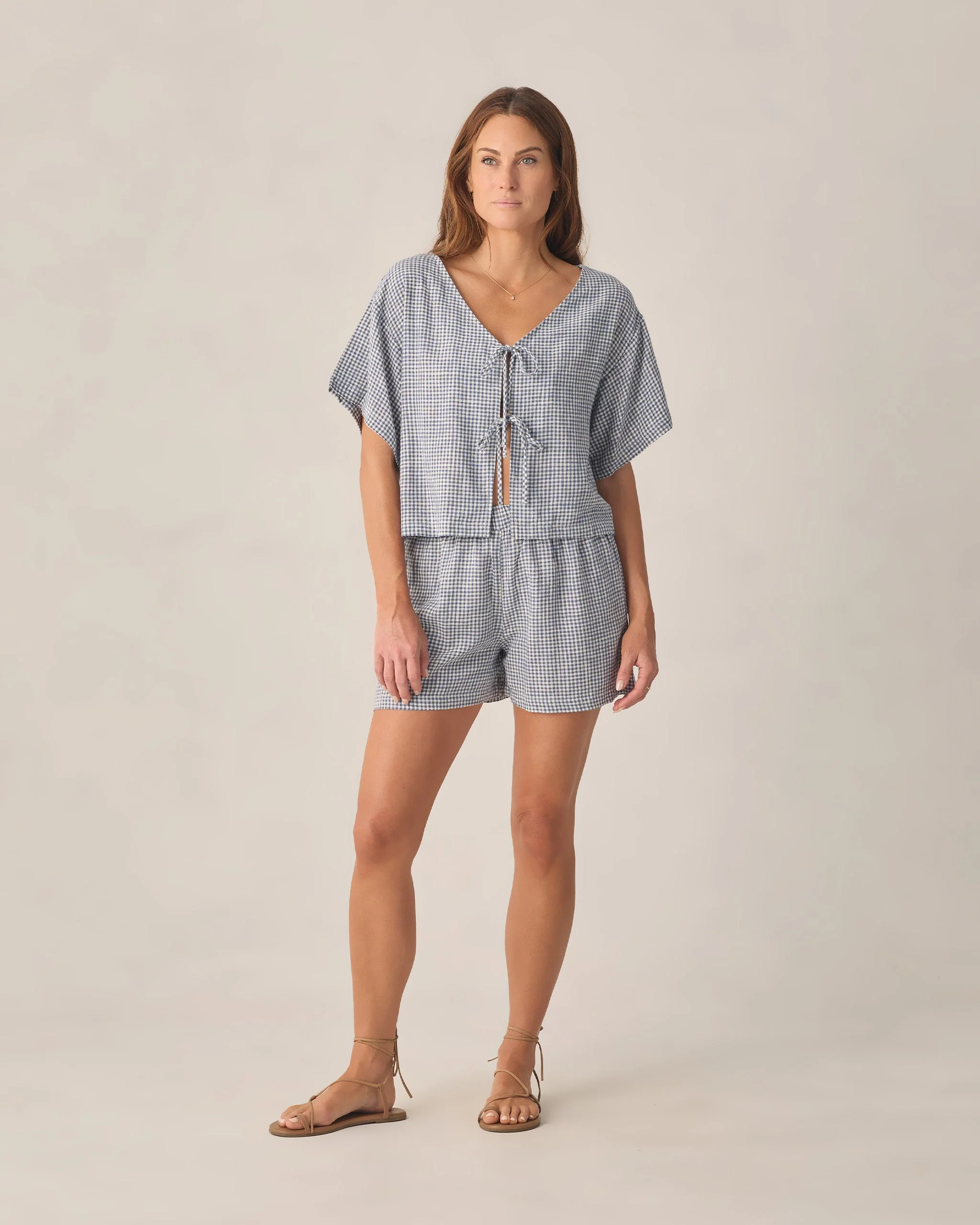Women's Juniper Set Marine Gingham