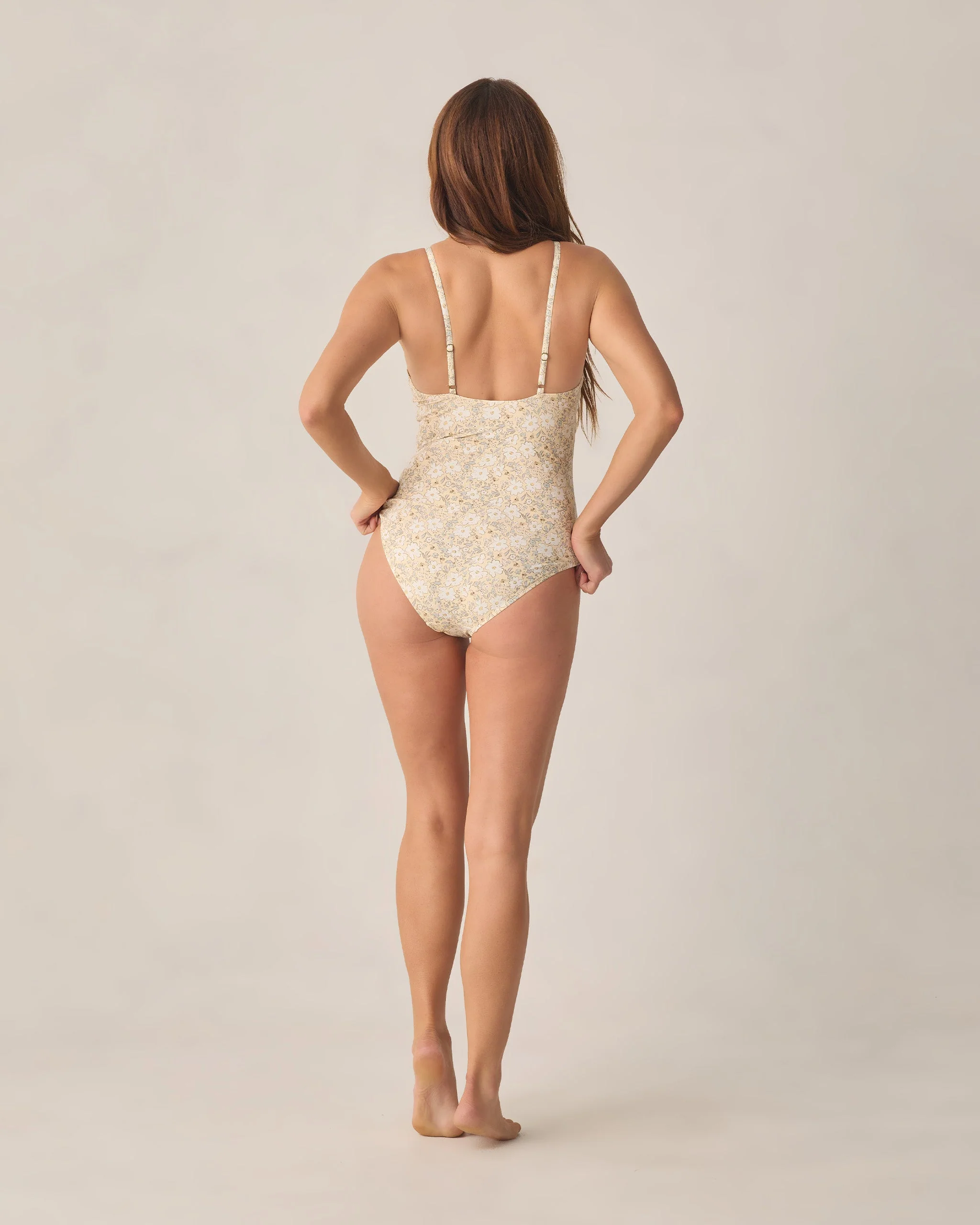 Women's Keyhole One-Piece Lemon Meadow - Image 2