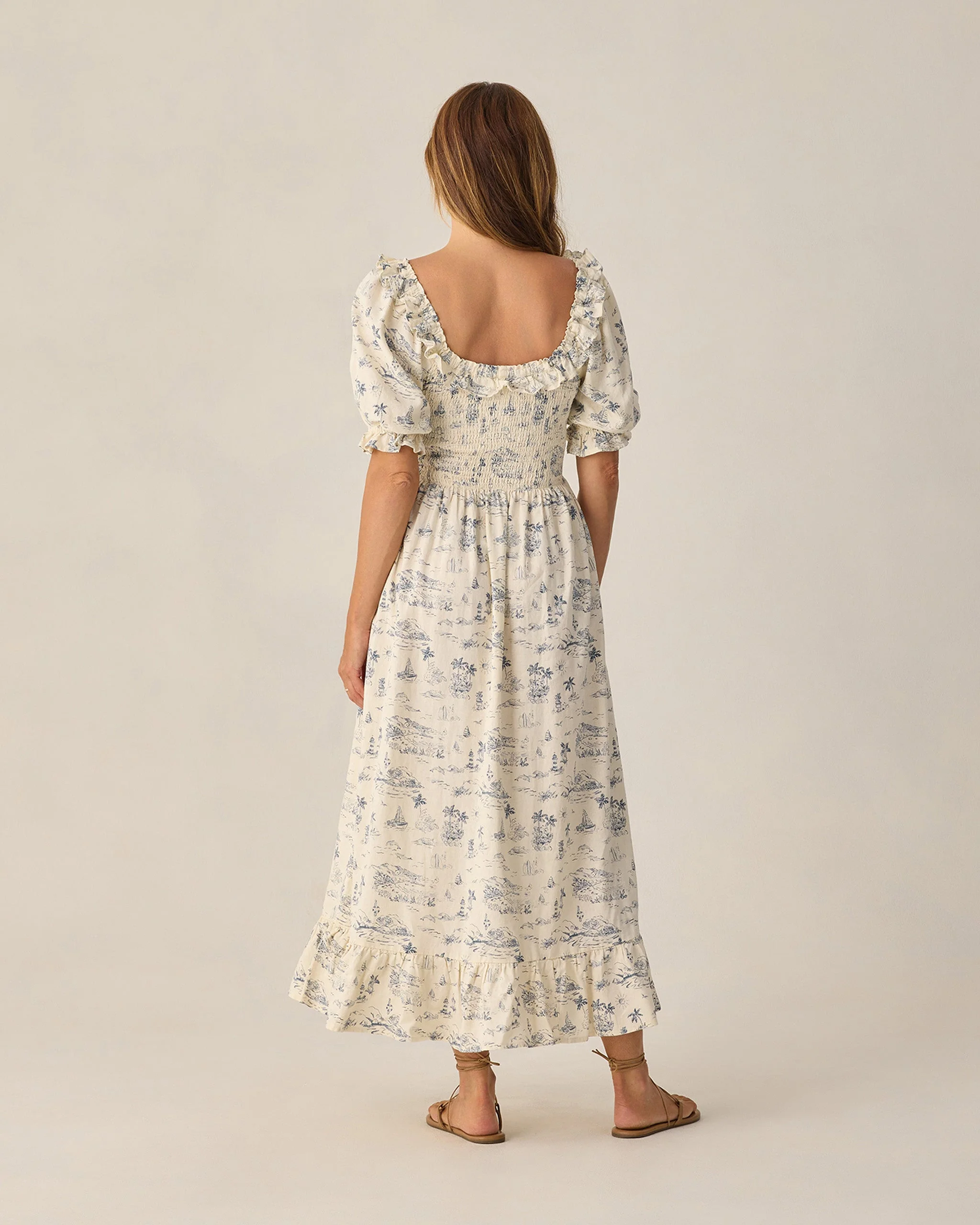 Women's Lexi Dress Ocean Toile - Image 2