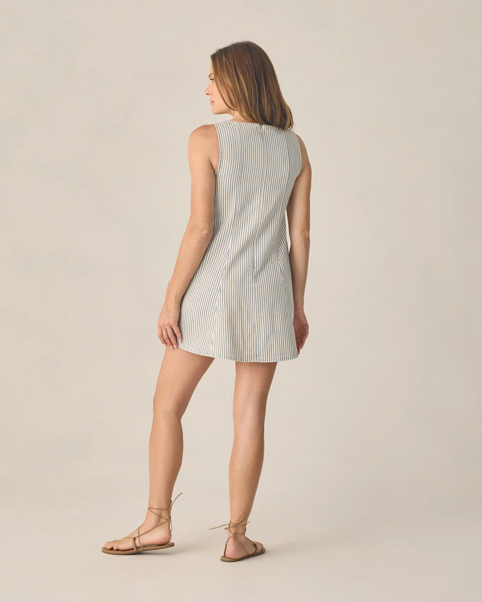 Women's Maeve Mini Dress Railroad Stripe - Image 2