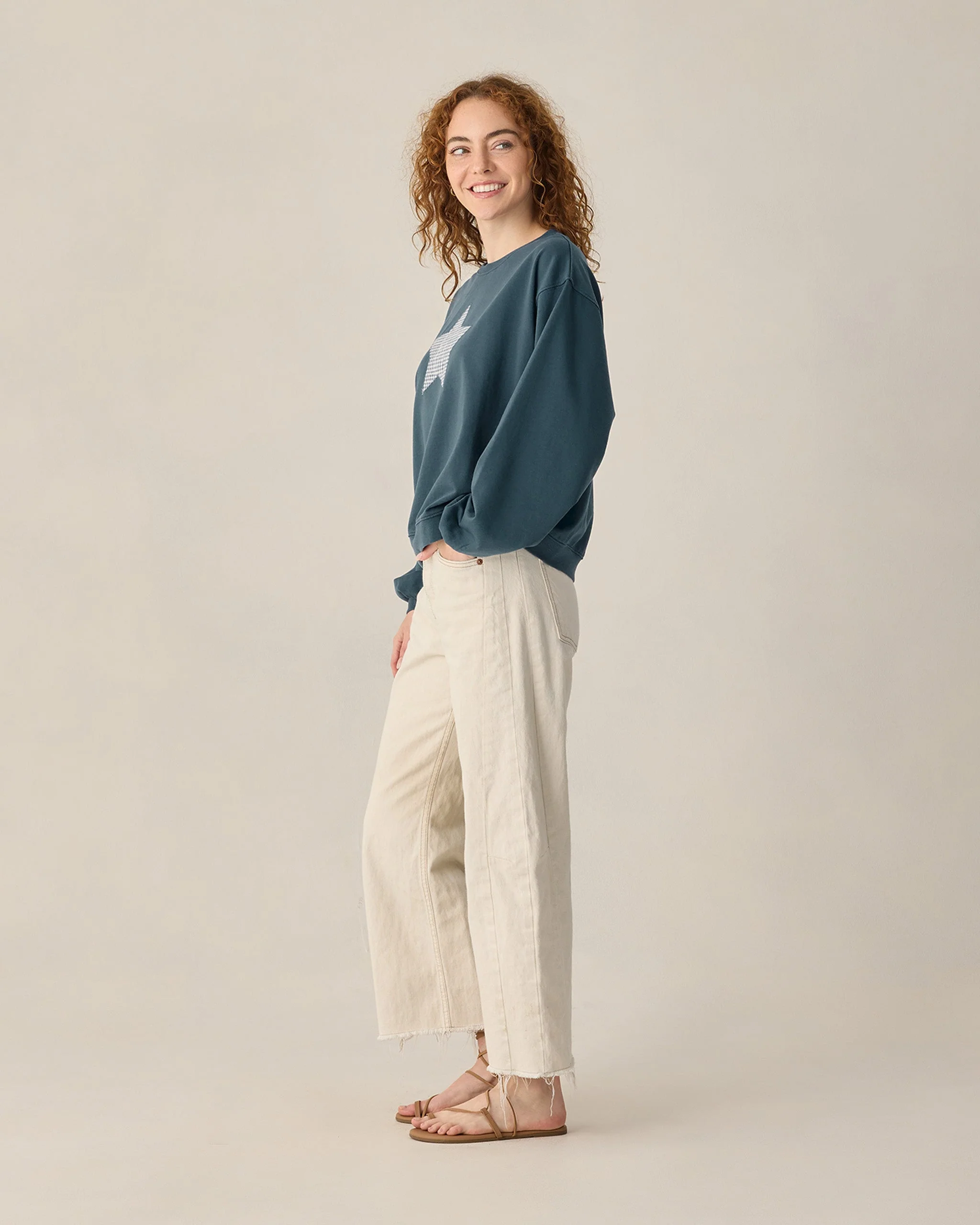 Women's Pier Sweatshirt Navy - Image 2