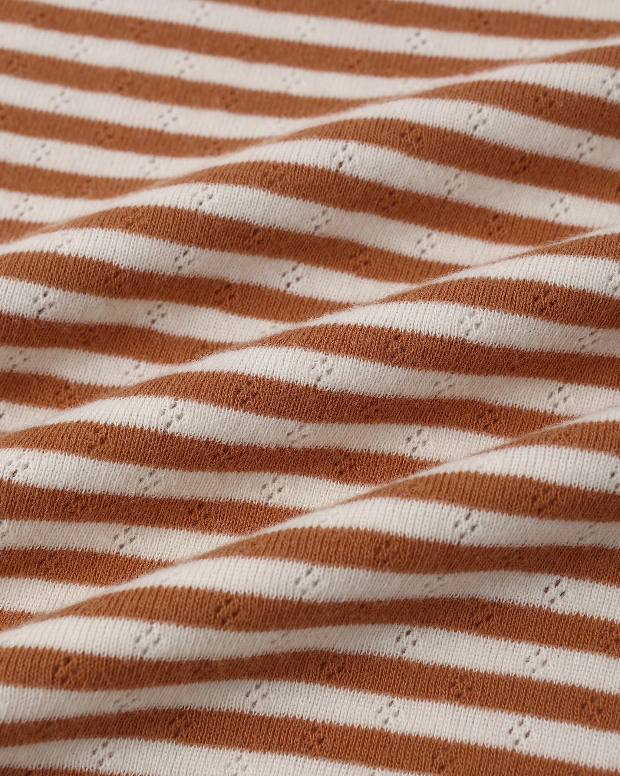 Women's Pointelle Tee Poppy Stripe - Image 6