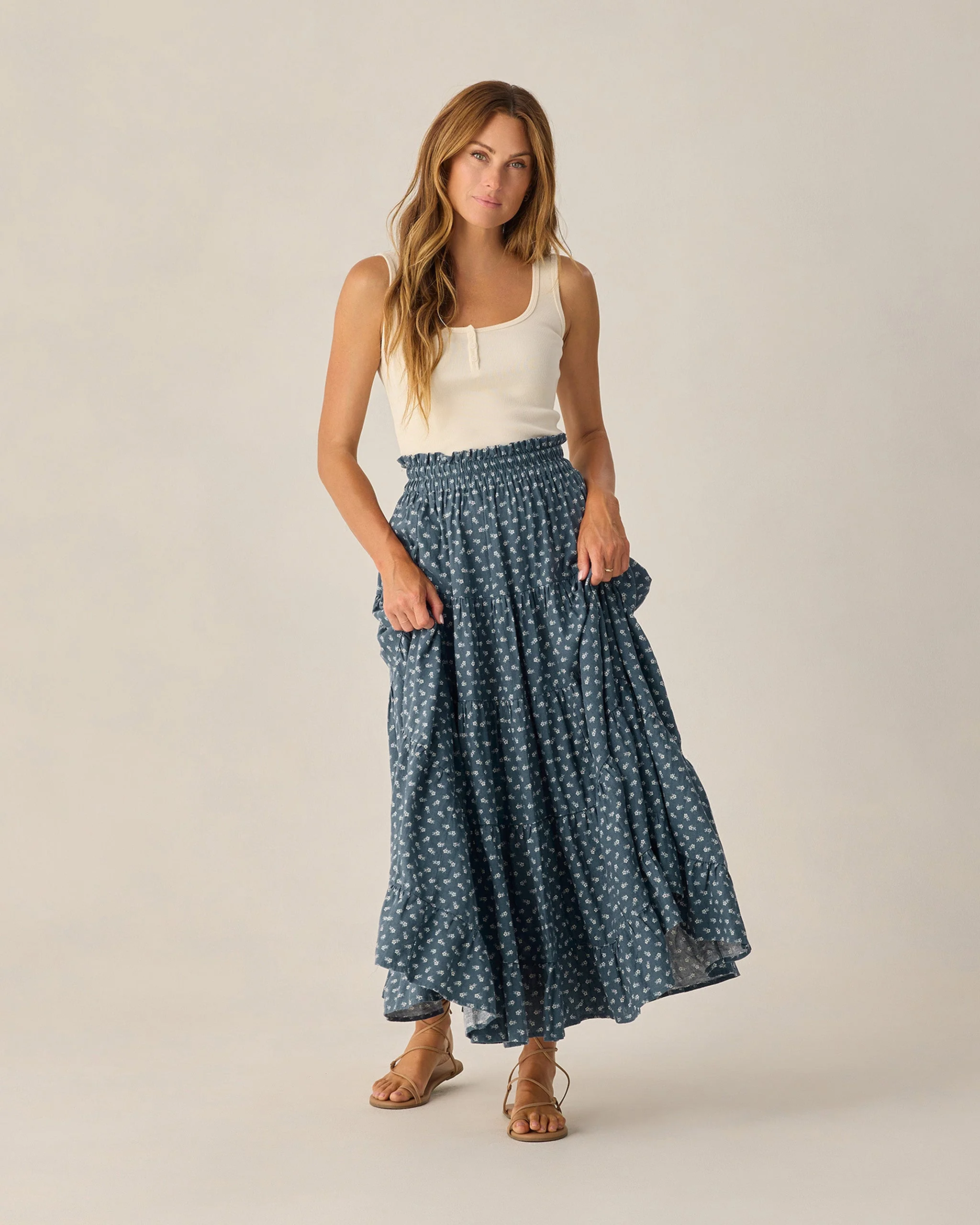 Women's Ribbed Tank Natural - Image 4