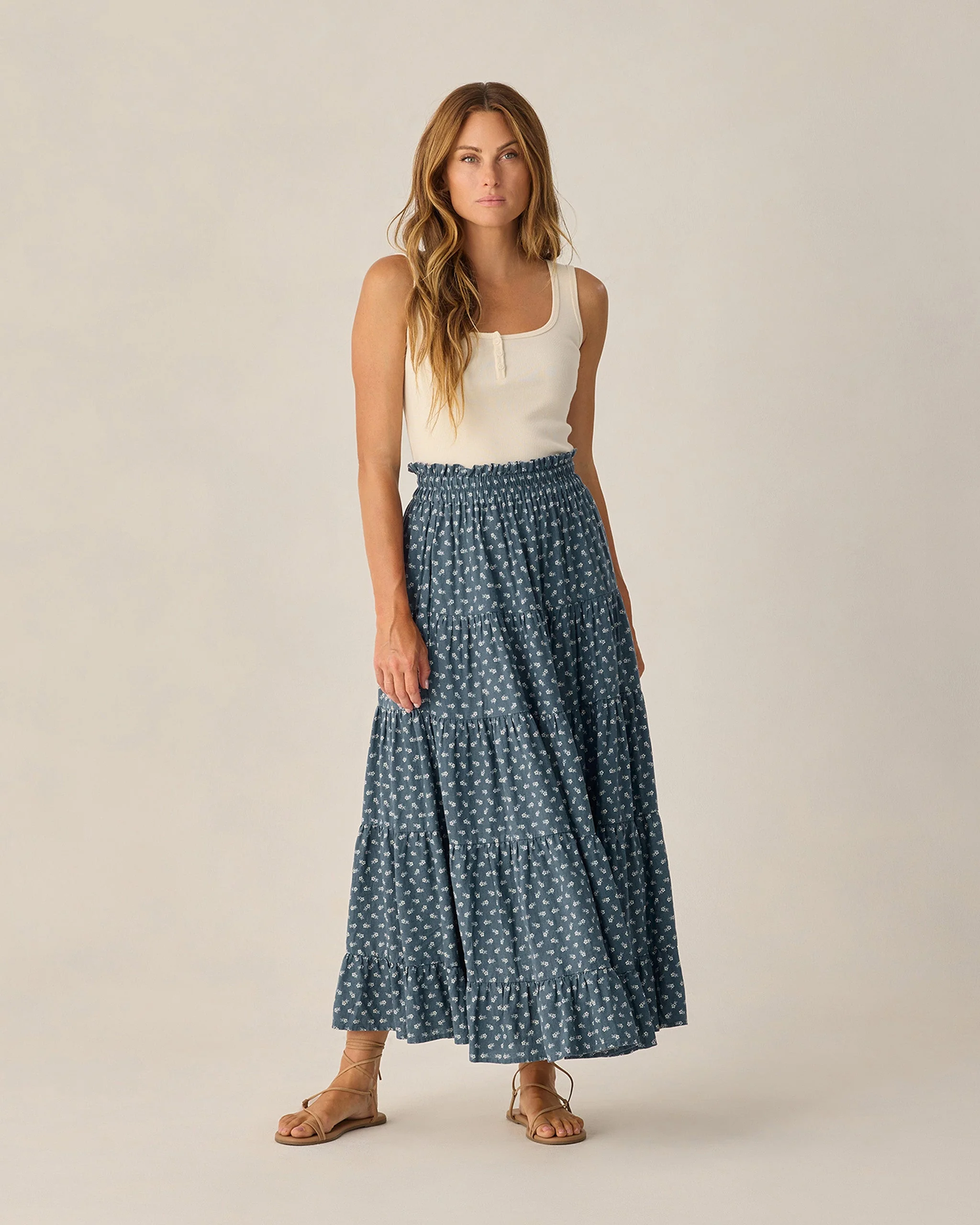 Women's Ribbed Tank Natural - Image 7