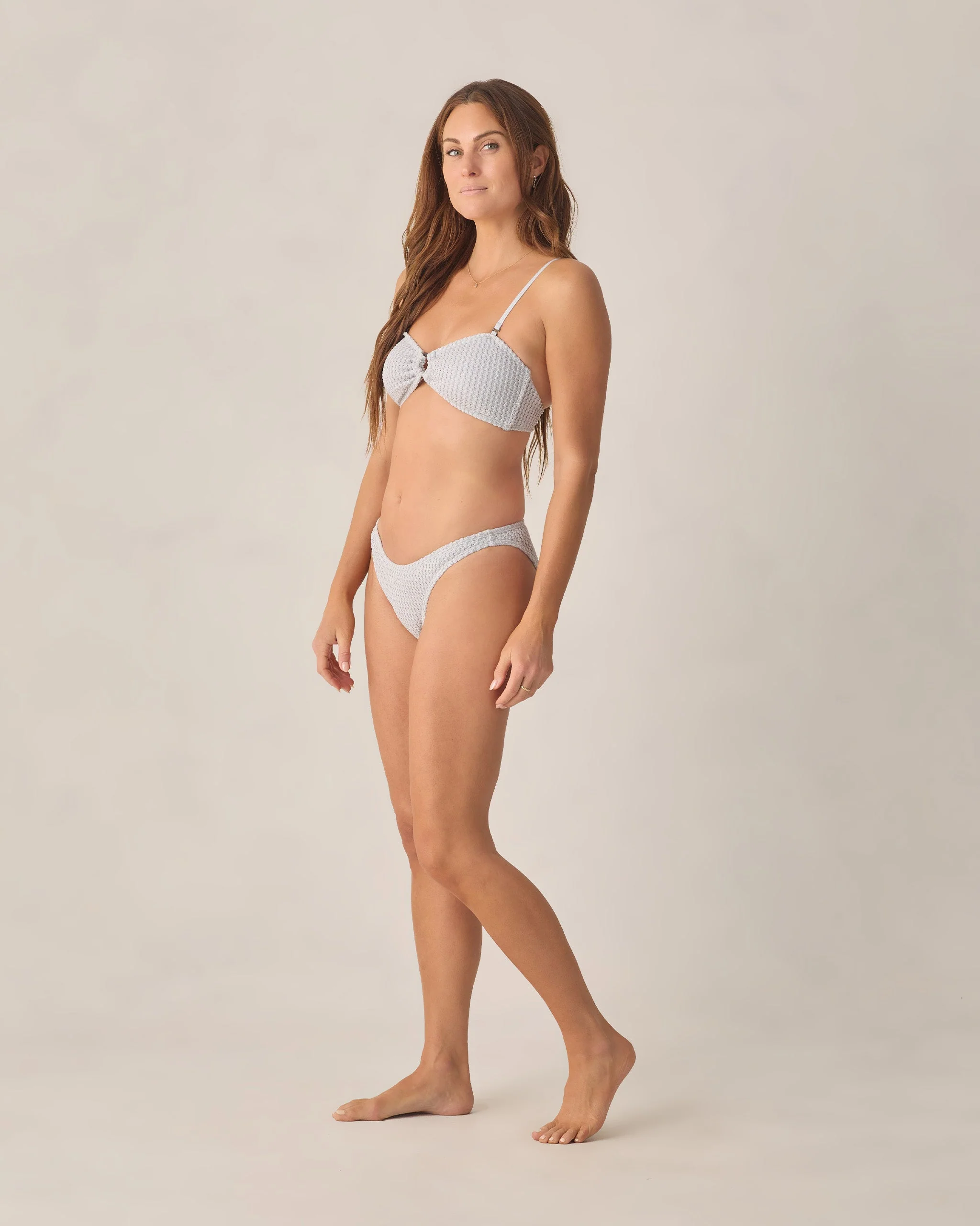 Women's Shores Bandeau Bikini Top Dusty Blue - Image 3