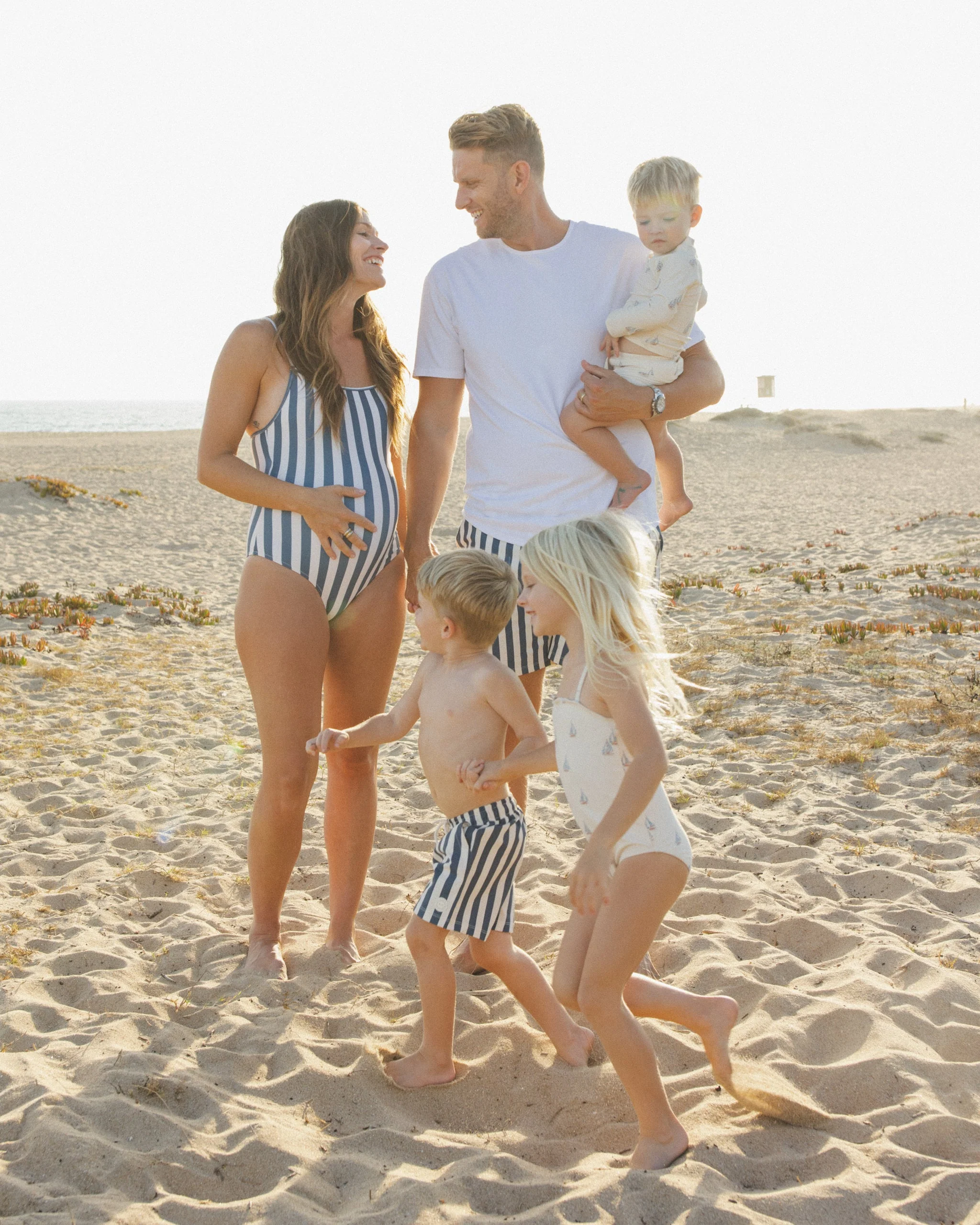 Women's Sky One-Piece Navy Stripe - Image 8