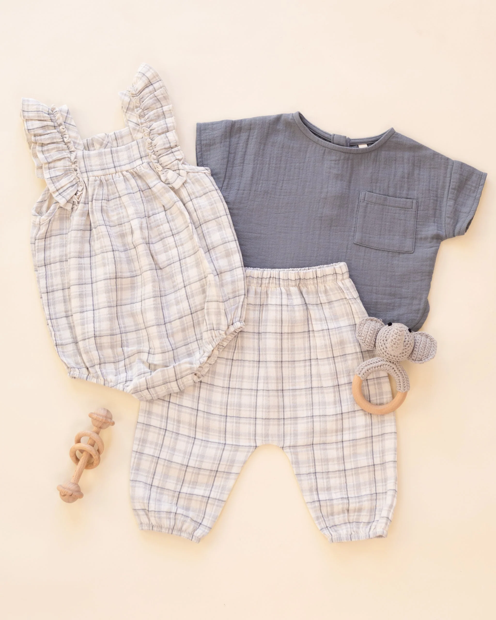 Woven Boxy Top Ocean - Image 8
