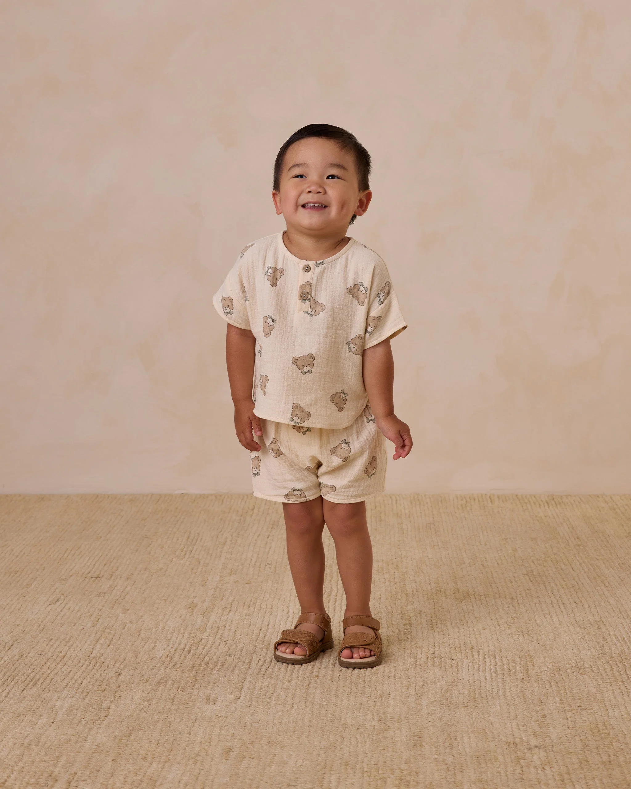 -Woven Boxy Top + Short Set || Teddy- - Image 2