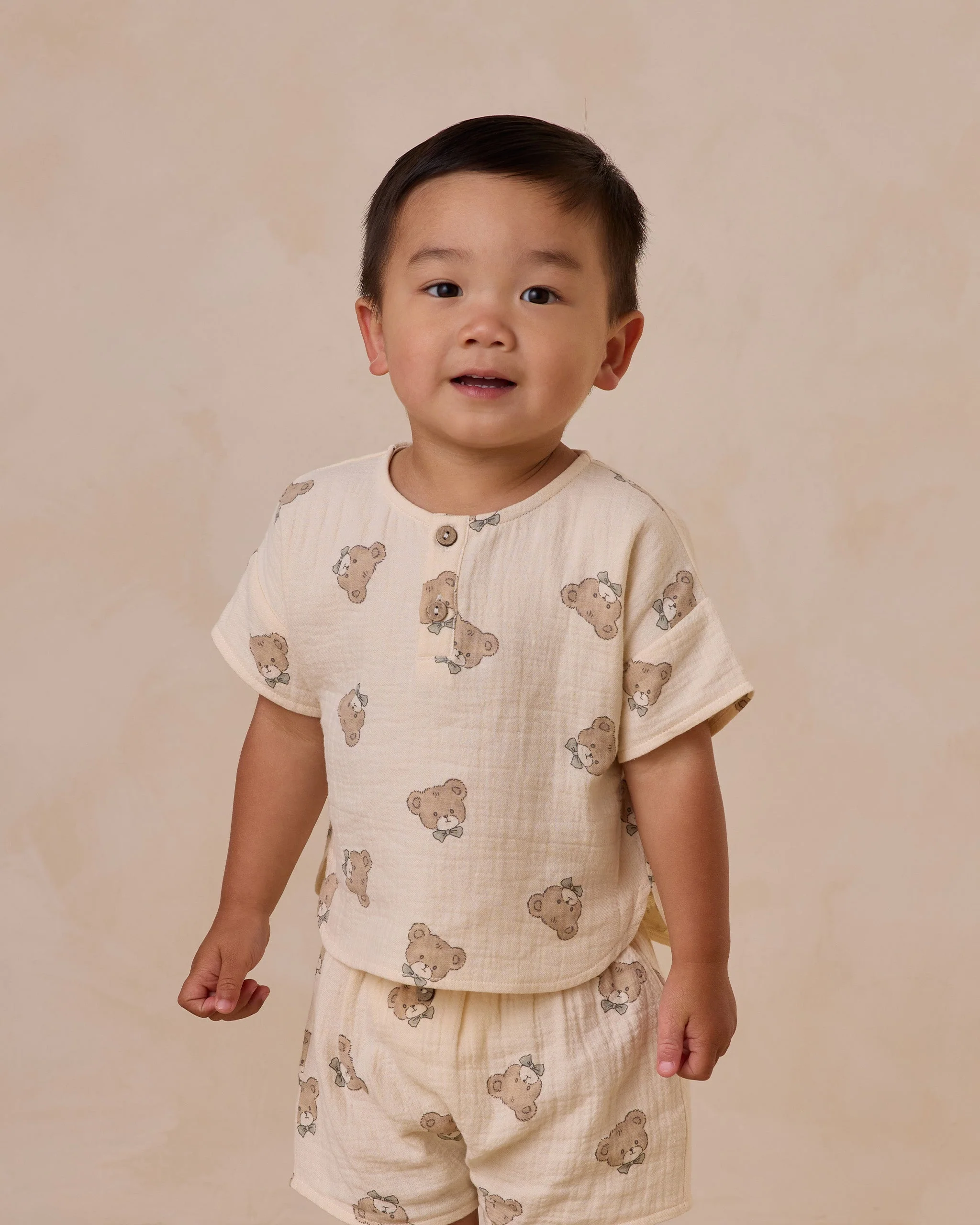 -Woven Boxy Top + Short Set || Teddy- - Image 3
