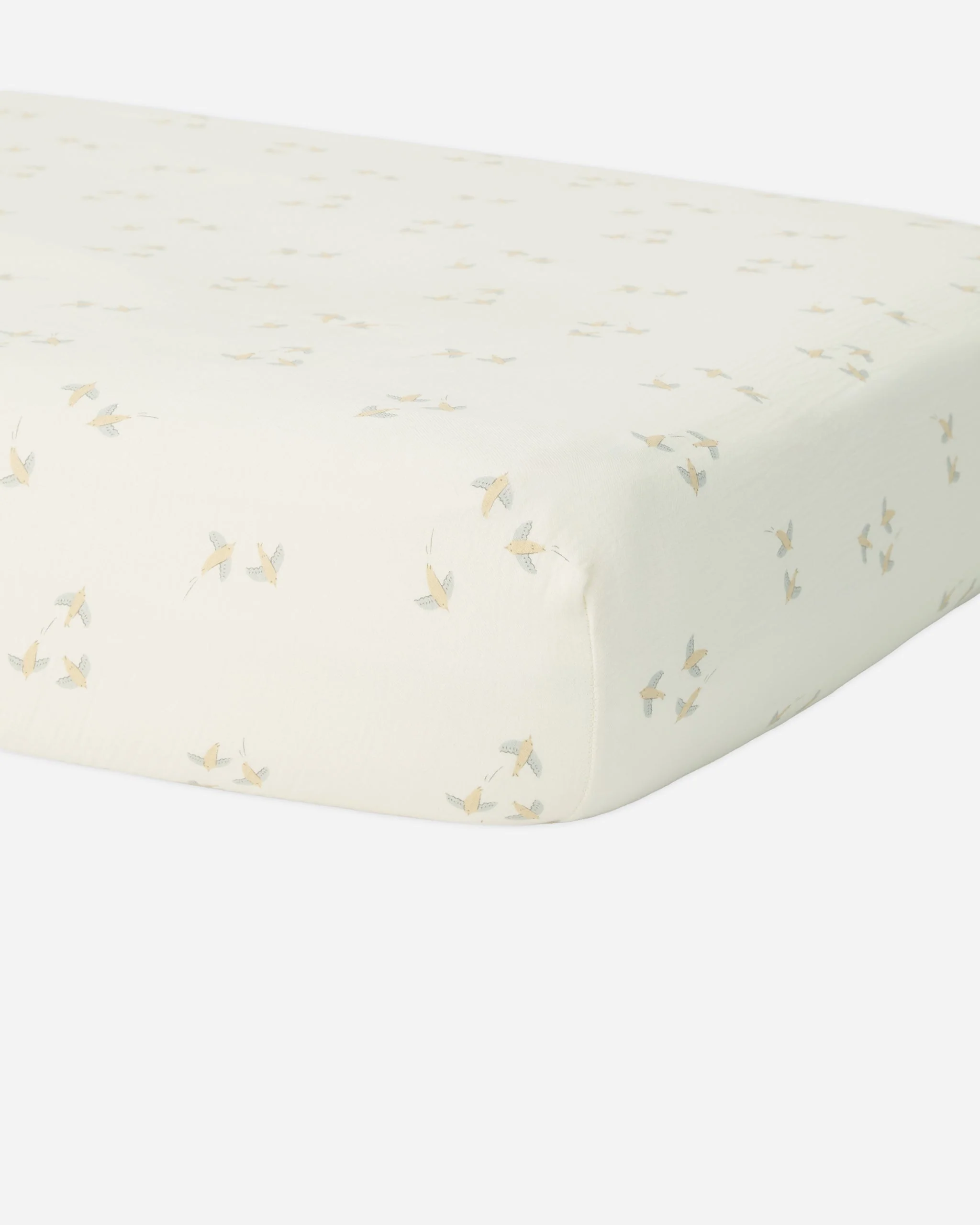 Woven Crib Sheet Birds