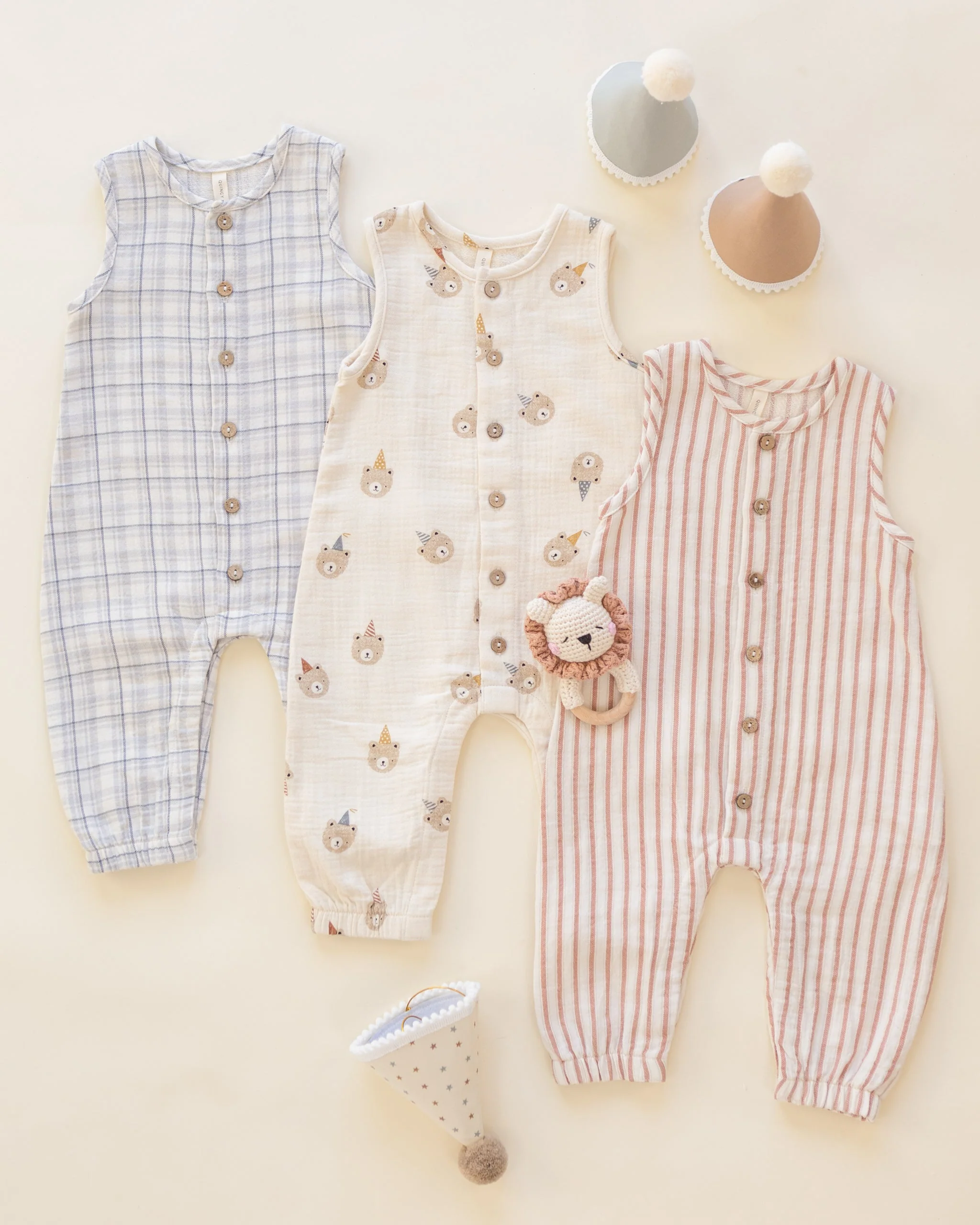 Woven Jumpsuit Blue Plaid - Image 4