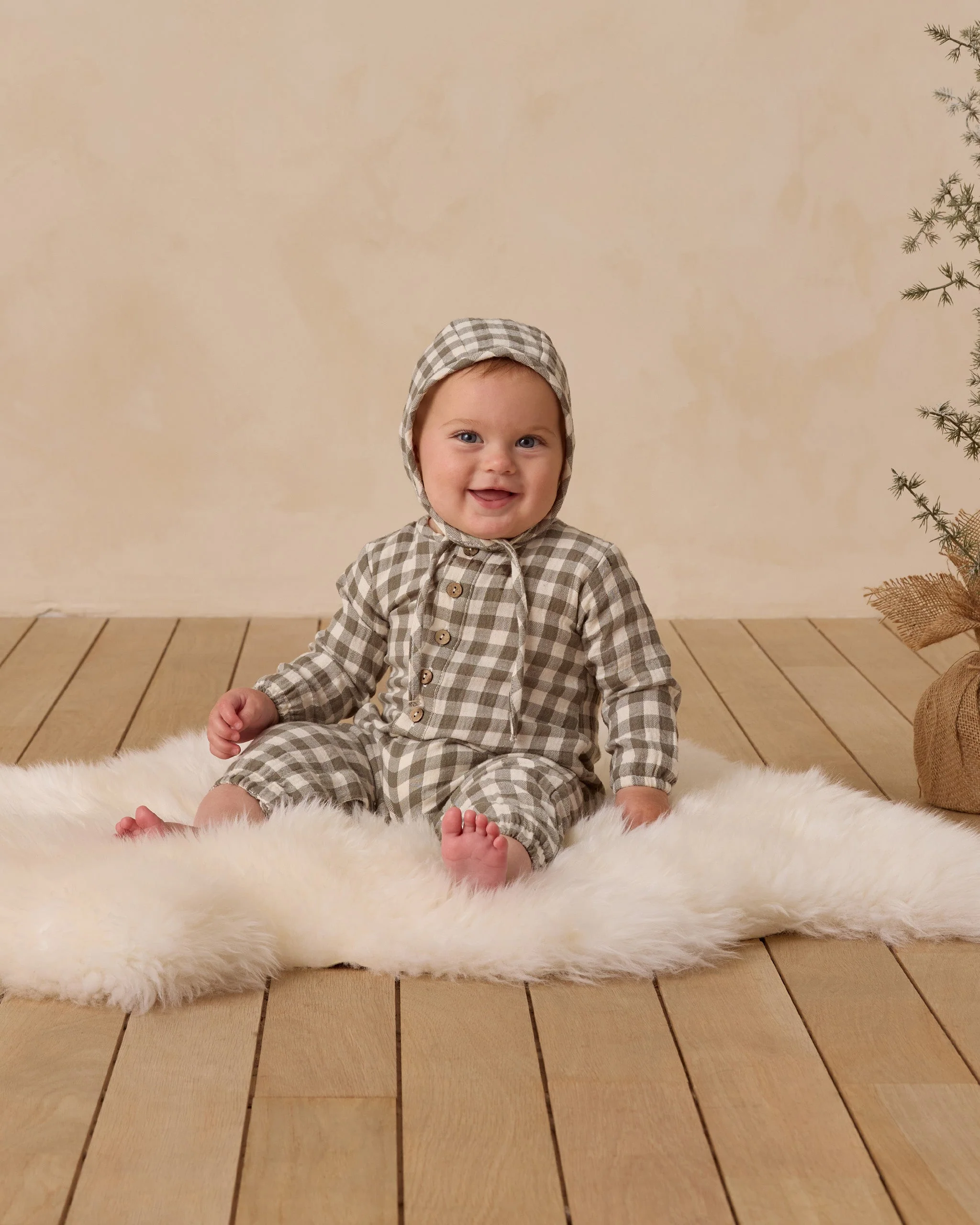 Woven Jumpsuit || Forest Check - Image 2