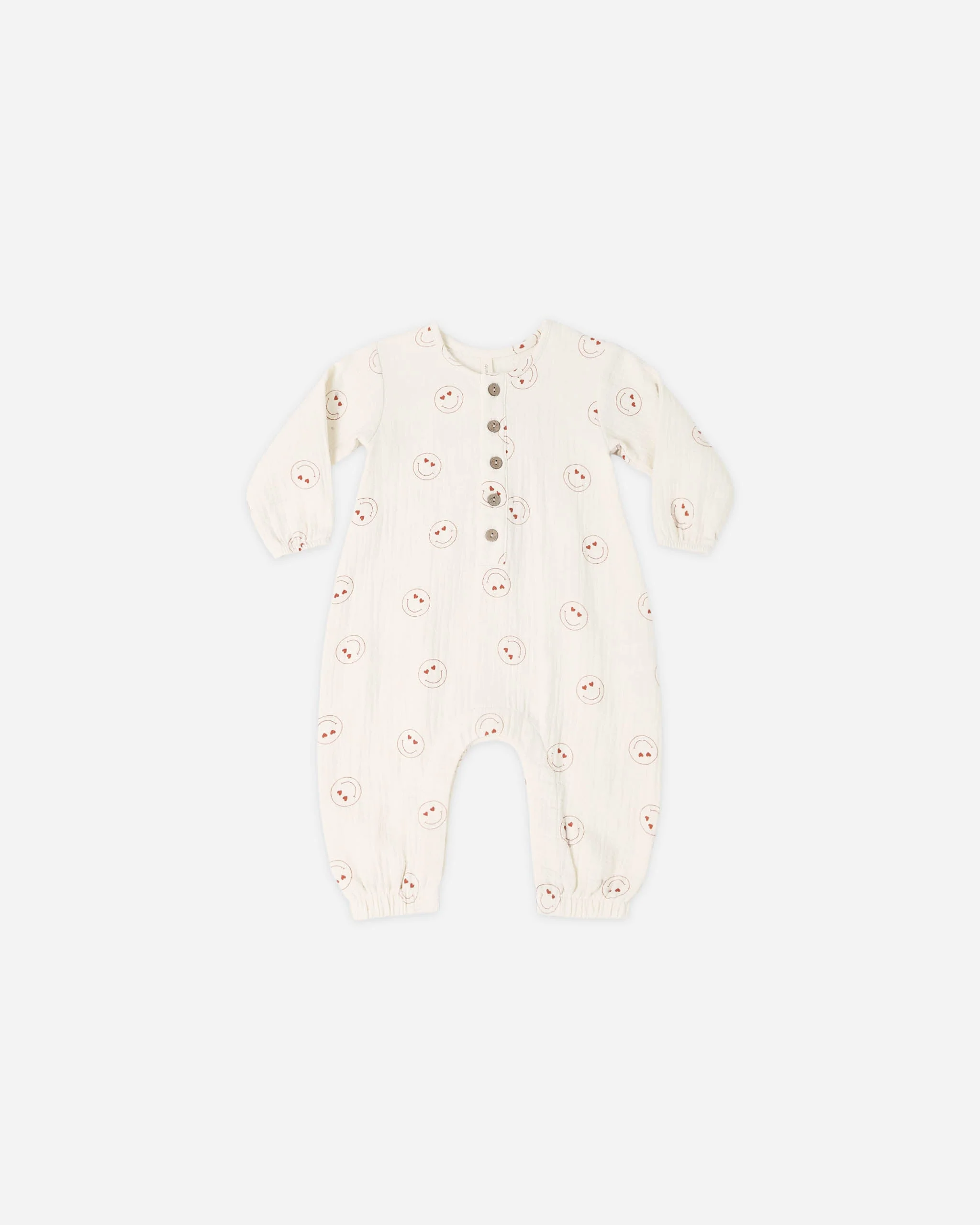 Woven Jumpsuit Heart Eyes