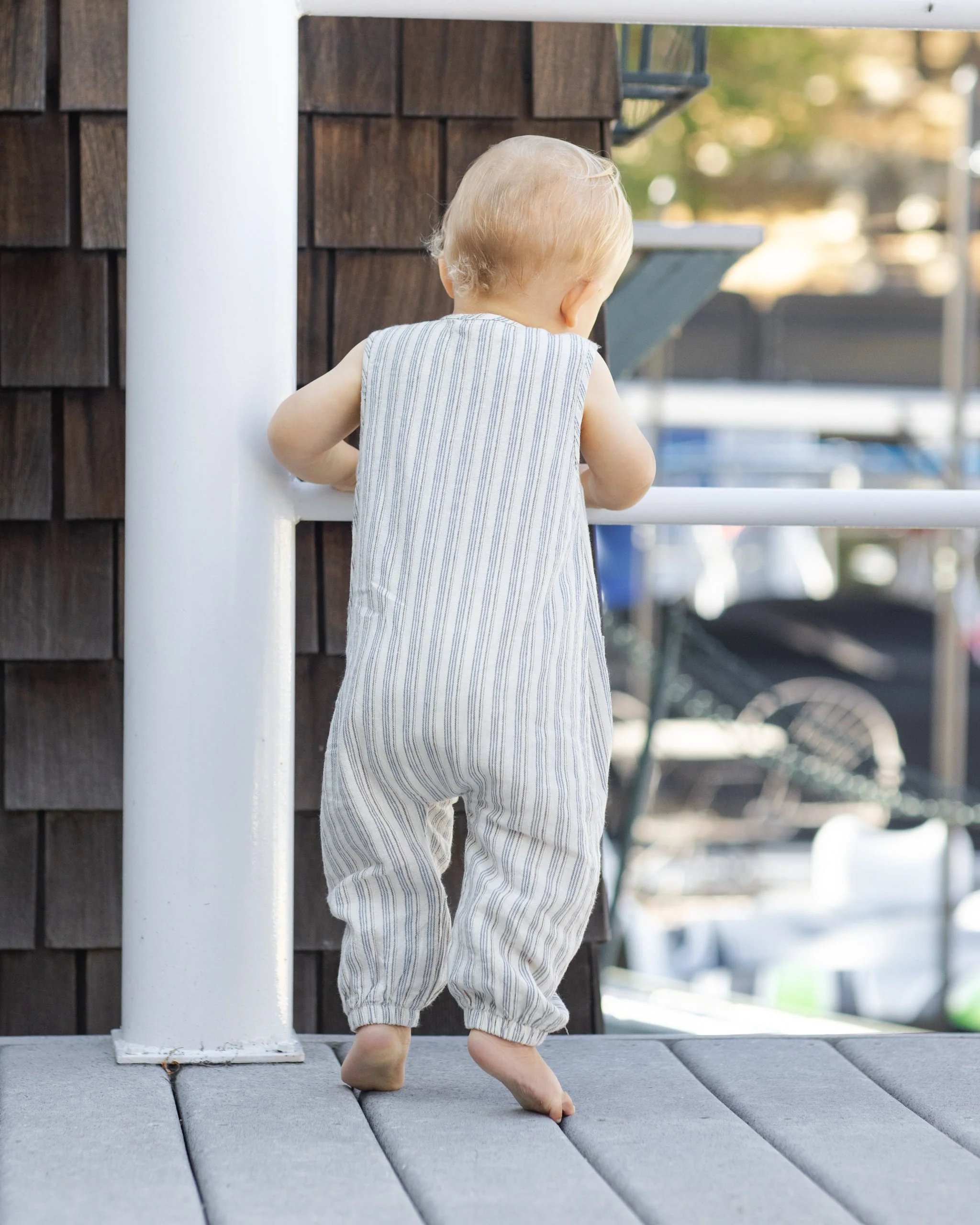 Woven Jumpsuit Nautical Stripe - Image 3