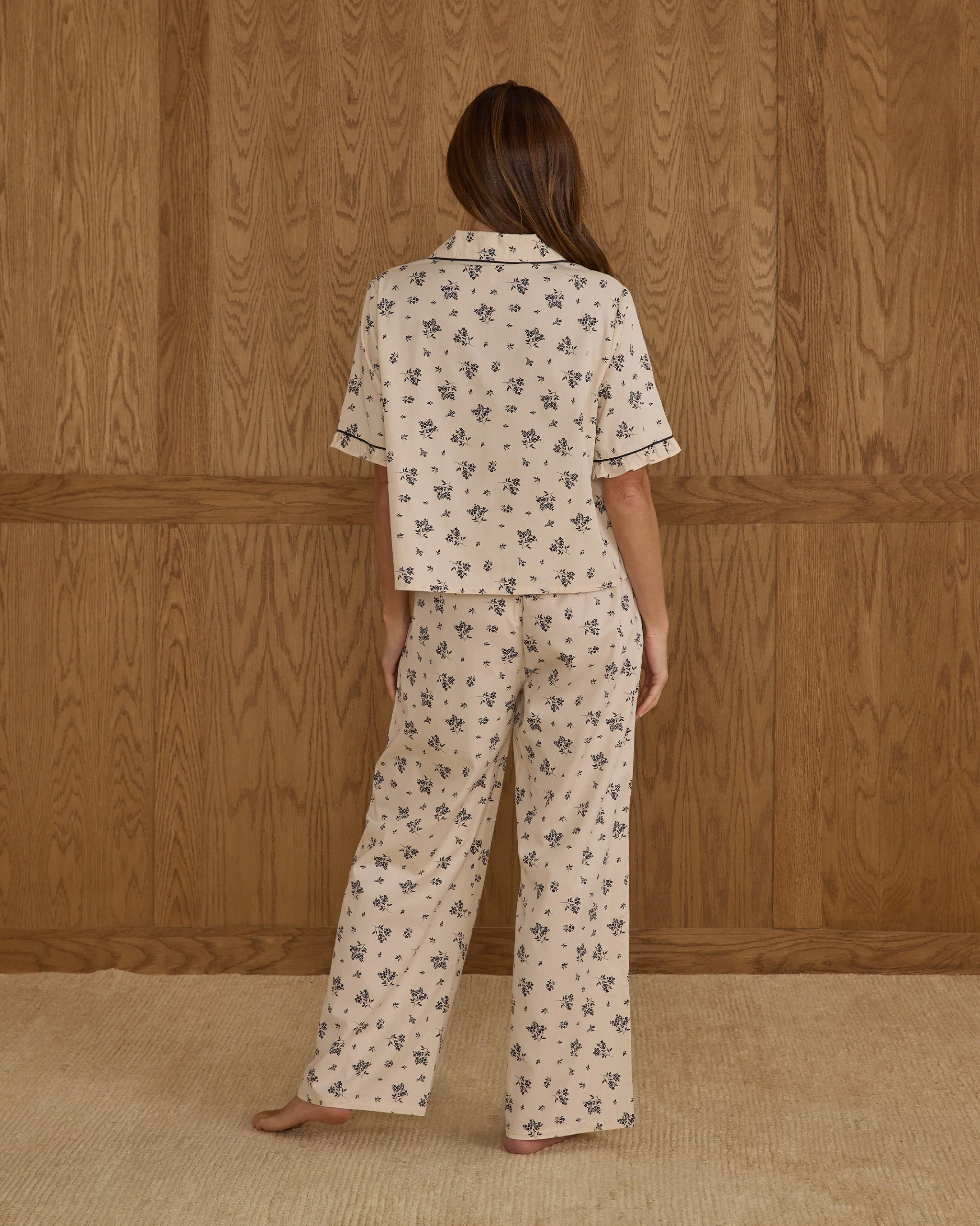 Woven Pajama Set | Blue Floral - Image 2