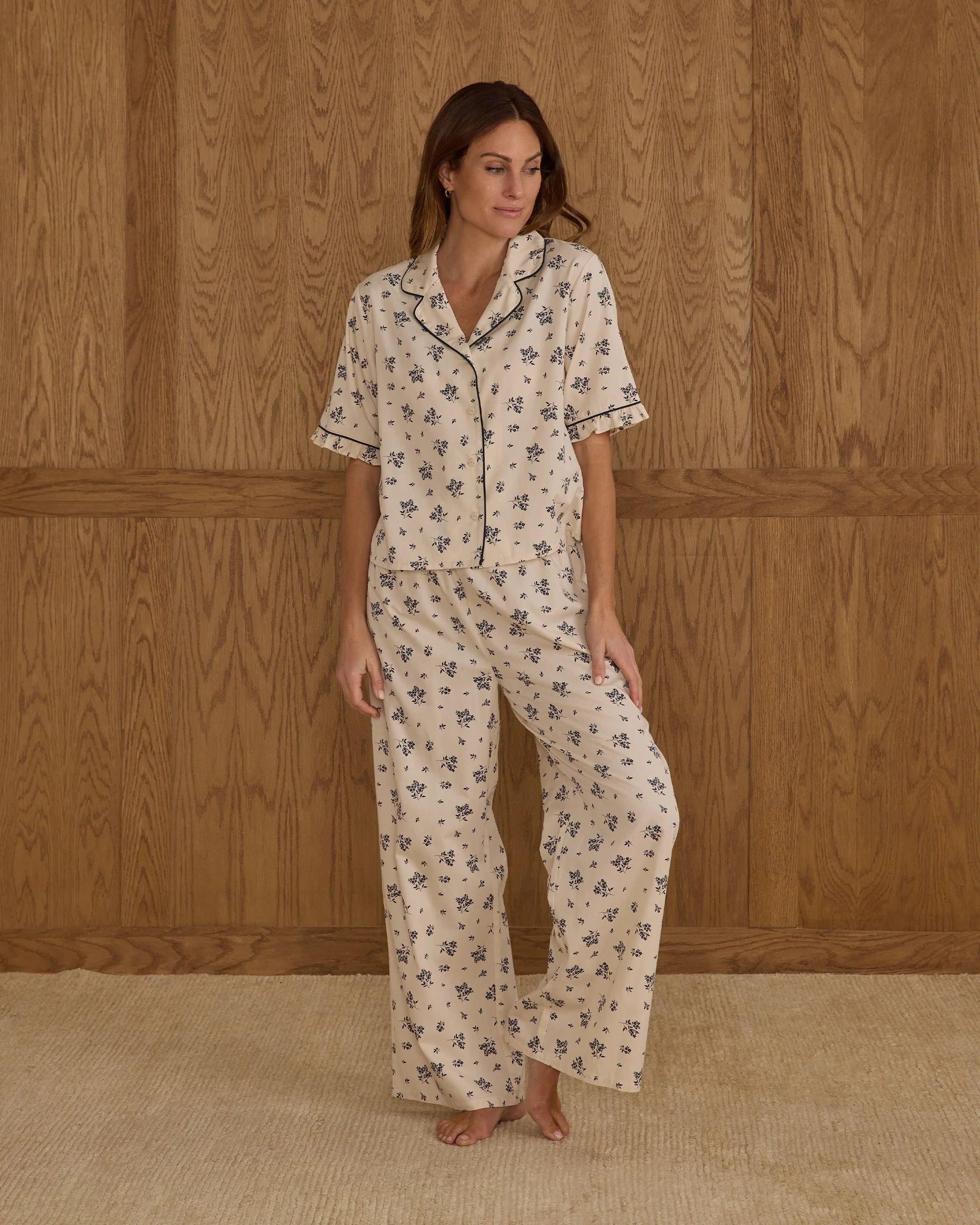Woven Pajama Set | Blue Floral - Image 3