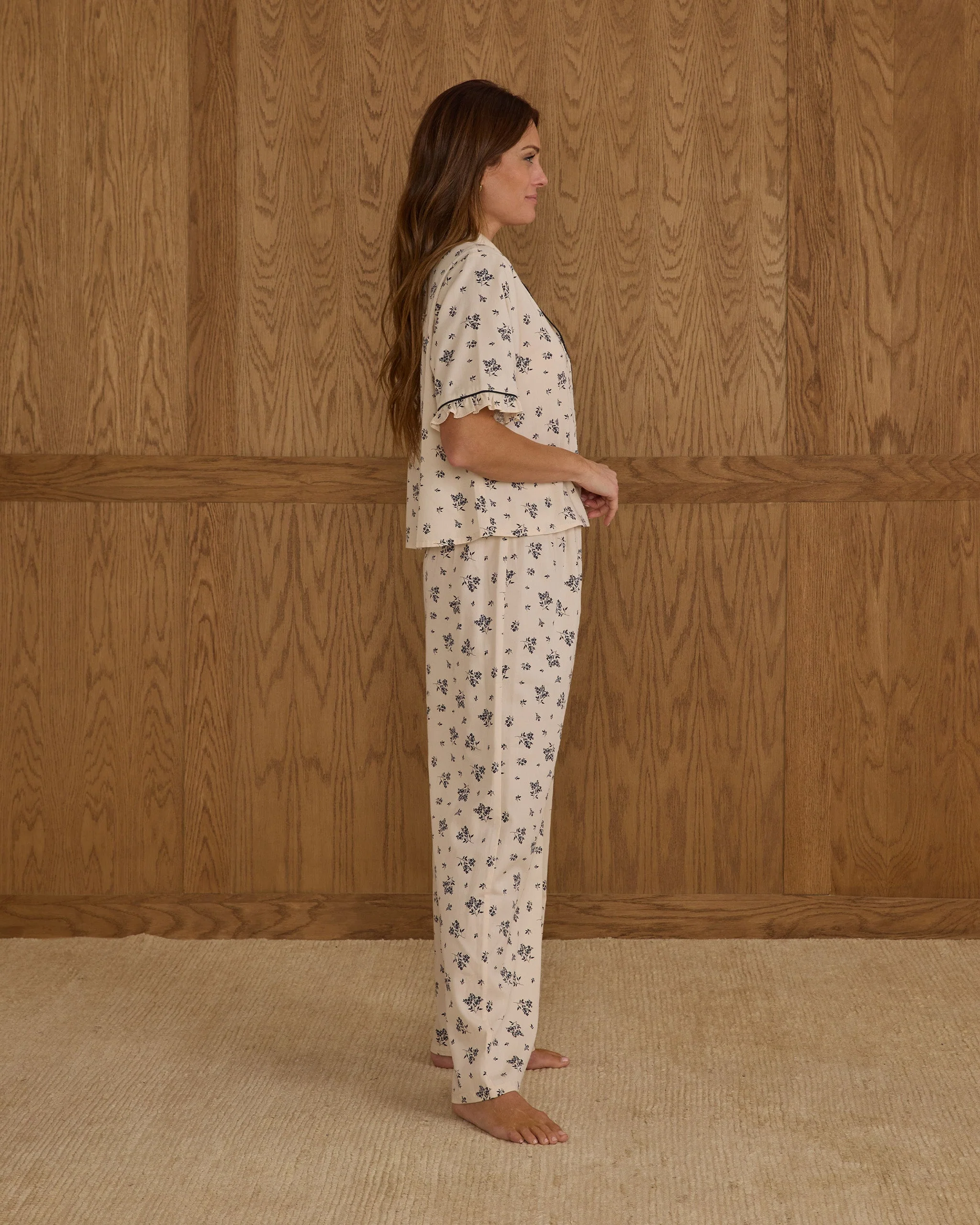 Woven Pajama Set | Blue Floral - Image 4