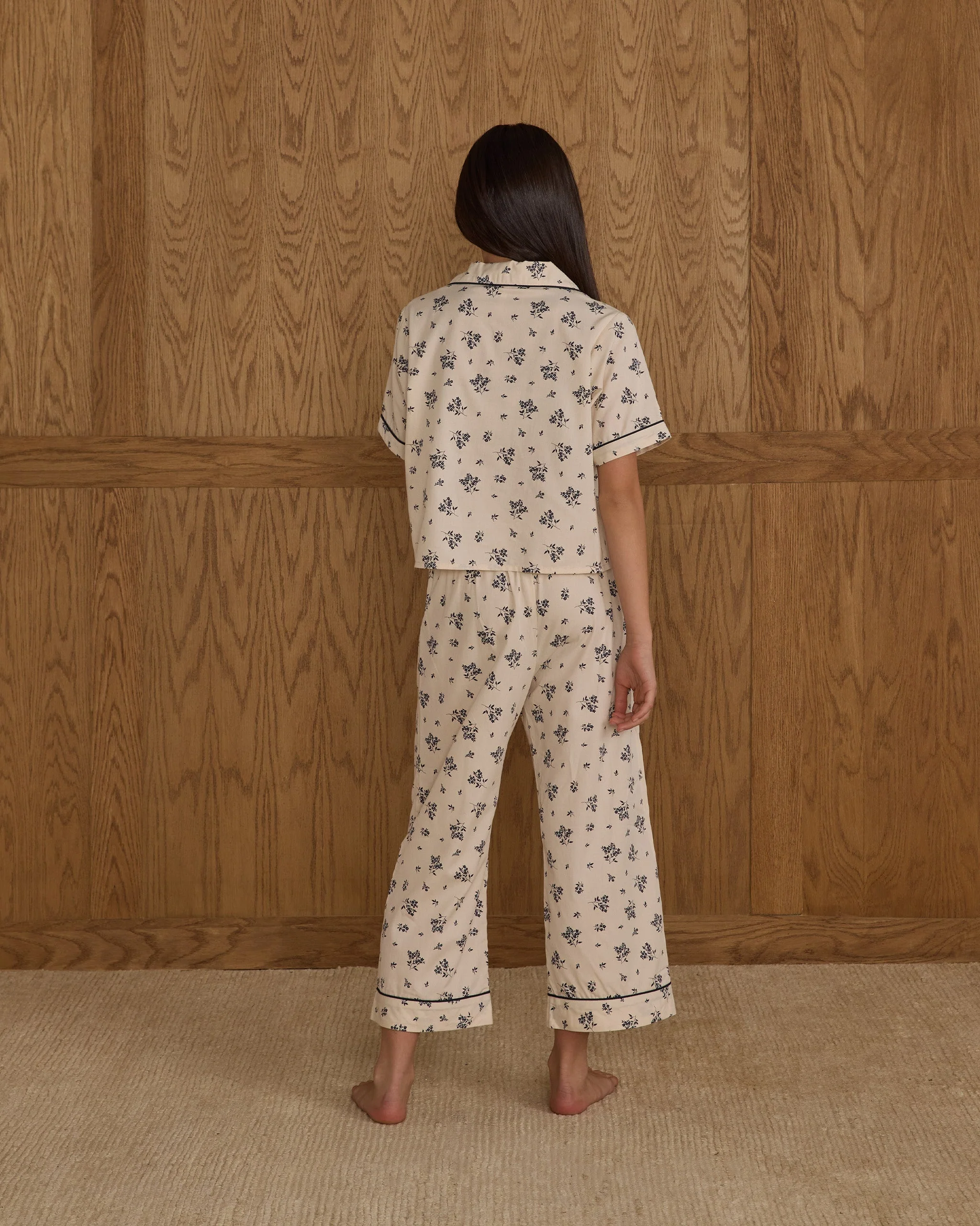 Woven Pajama Set || Blue Floral Teen - Image 2