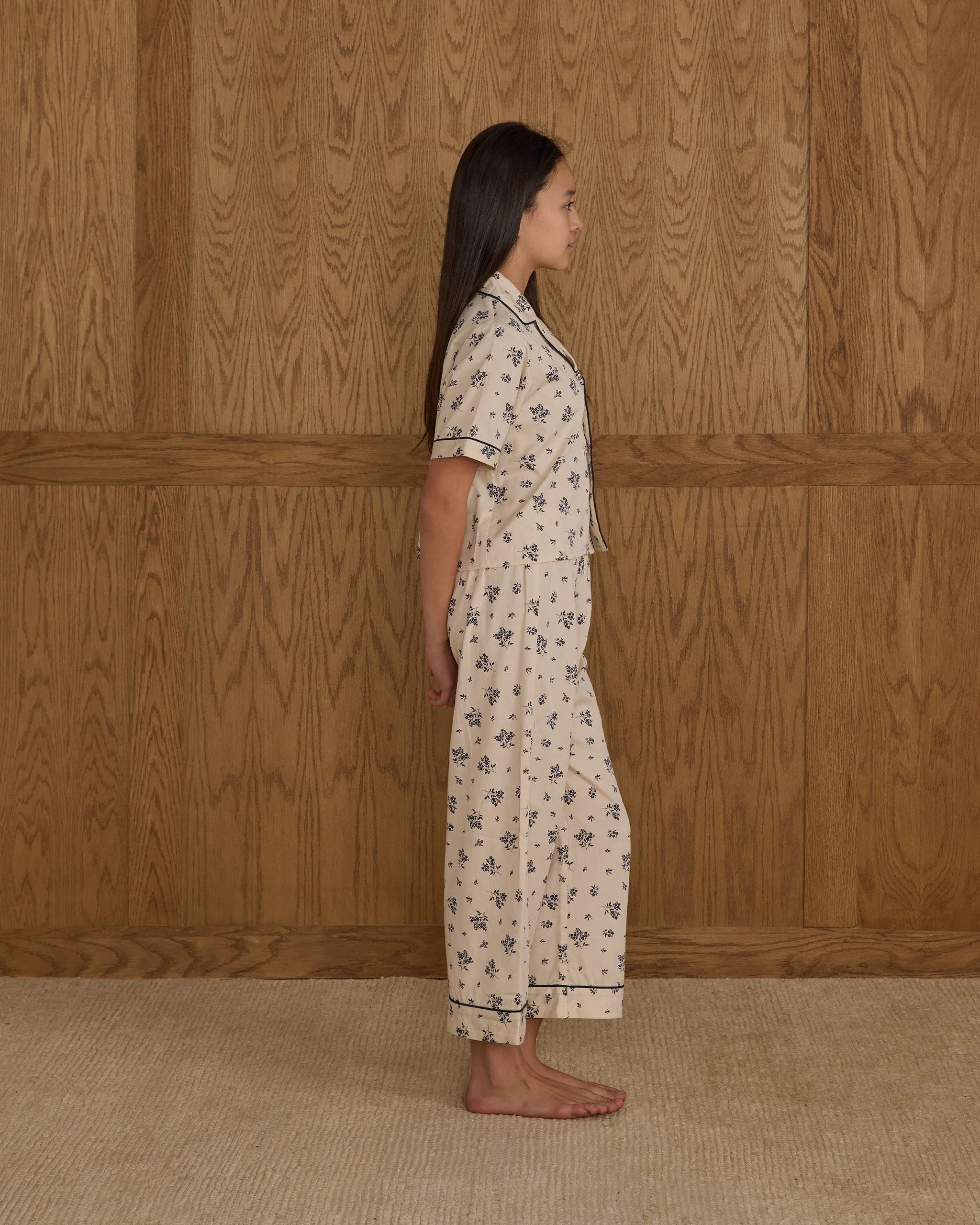 Woven Pajama Set || Blue Floral Teen - Image 3