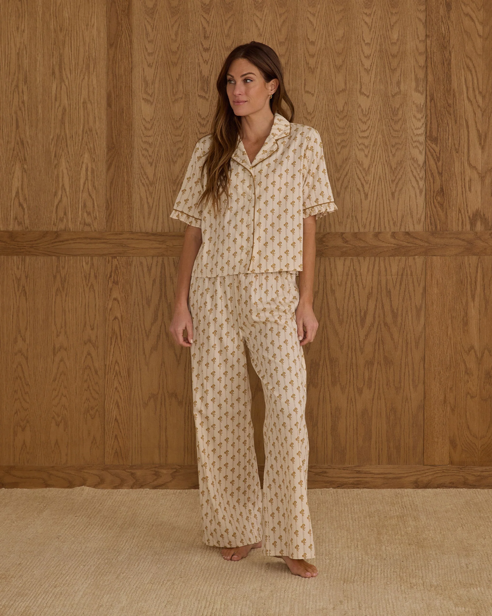 Woven Pajama Set | Golden Bloom