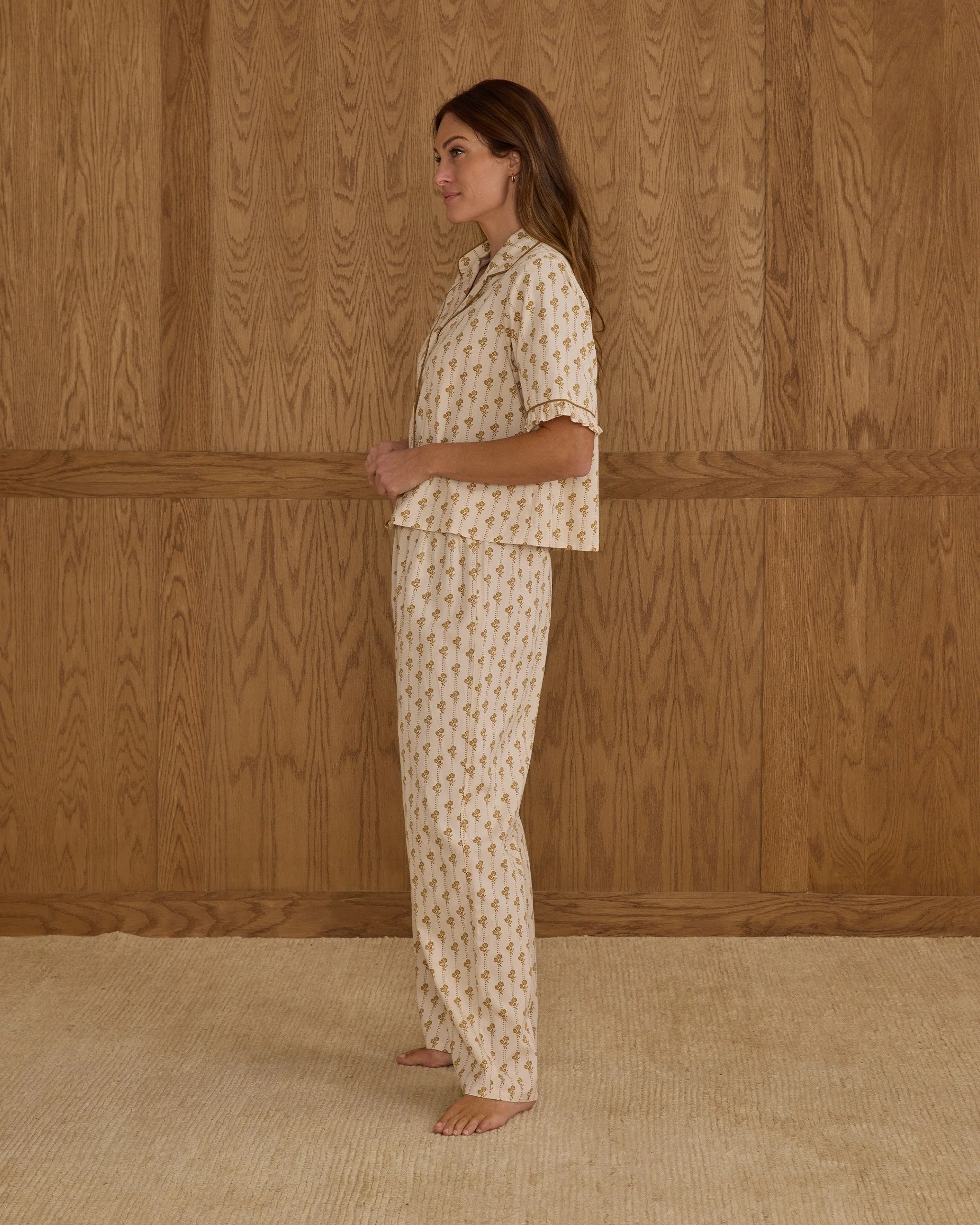 Woven Pajama Set | Golden Bloom - Image 4