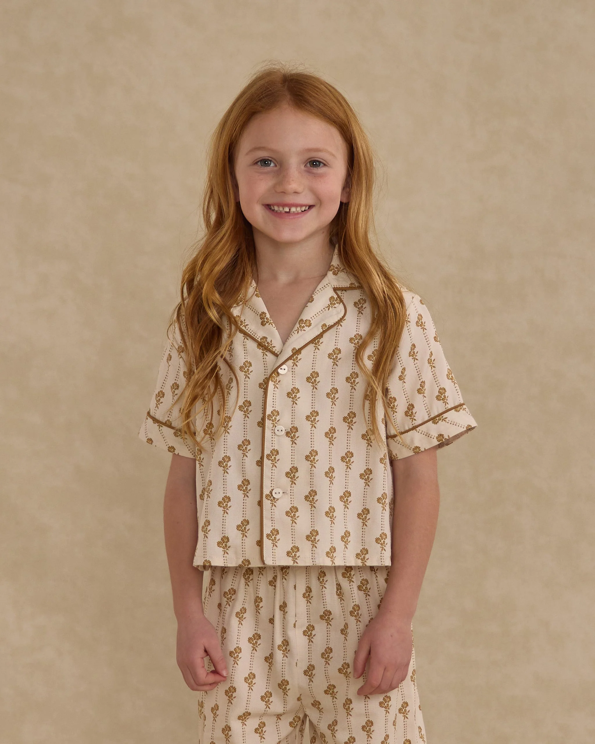 Woven Pajama Set || Golden Bloom - Image 3